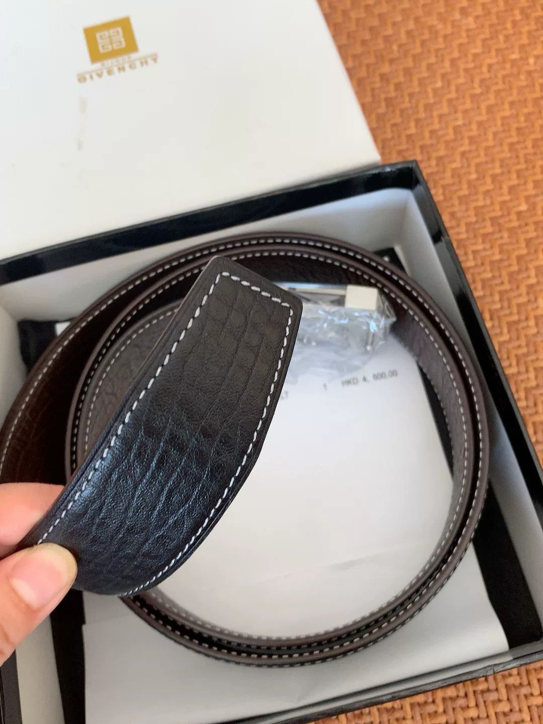 Givenchy Givenchy Black Crocodile Pattern Belt Size ONE SIZE - 3 Thumbnail