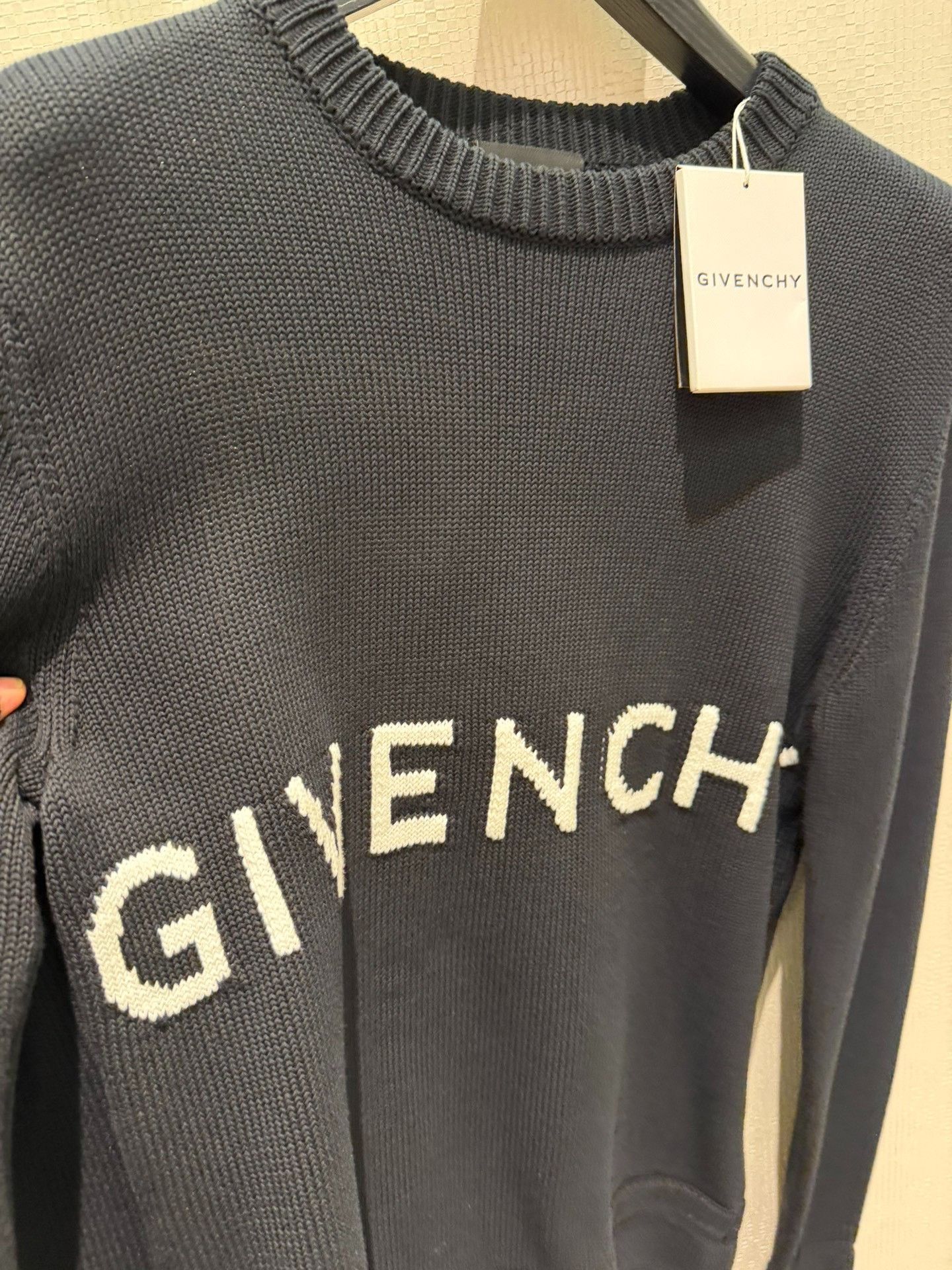Givenchy Givenchy Dark Blue Crewneck Knit Sweater Size US M / EU 48-50 / 2 - 2 Thumbnail