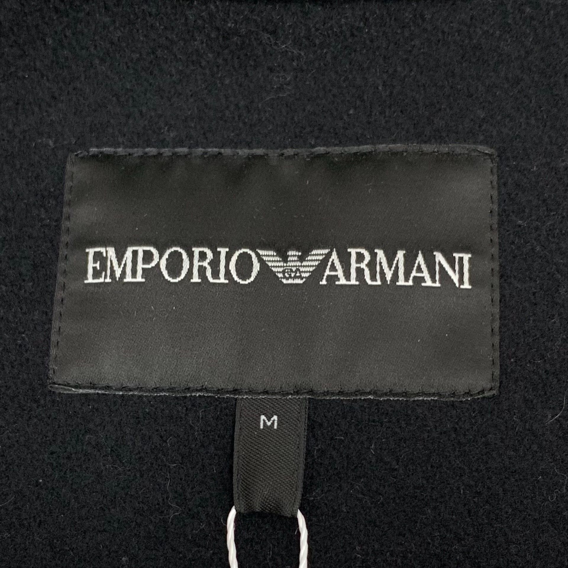 Armani Armani Black Leather Wool Baseball Jacket Size US M / EU 48-50 / 2 - 5 Thumbnail