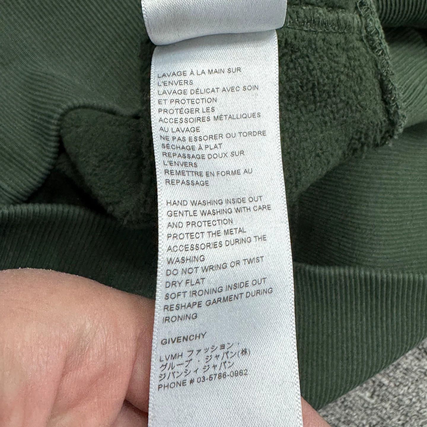Givenchy Givenchy Olive Green Faded Hoodie Size US M / EU 48-50 / 2 - 4 Thumbnail