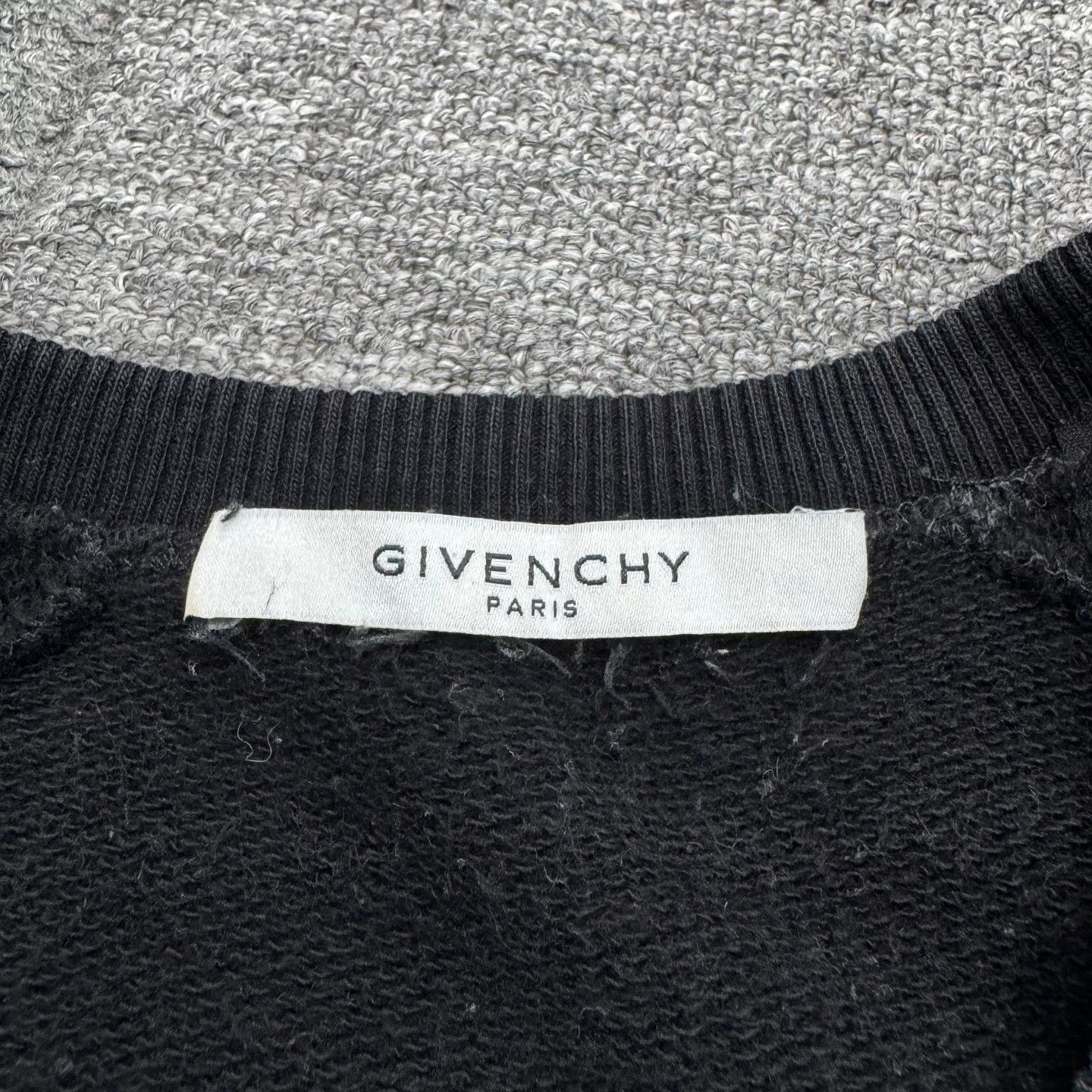 Givenchy Givenchy Distressed Print Black Sweatshirt Size US XL / EU 56 / 4 - 2 Thumbnail