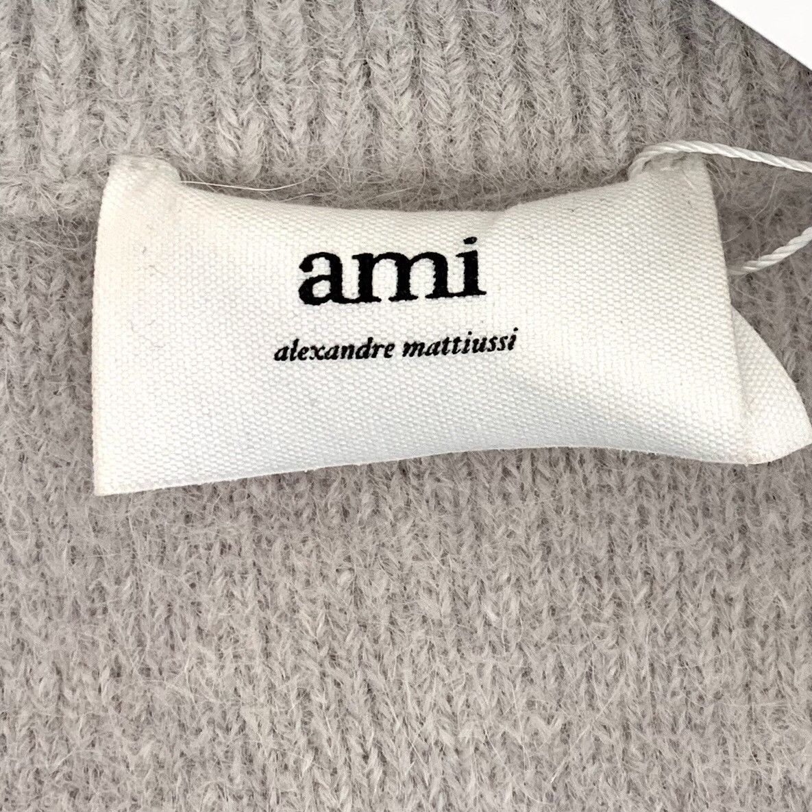 AMI Gray Logo Embroidered V-Neck Cardigan Size US L / EU 52-54 / 3 - 6 Thumbnail