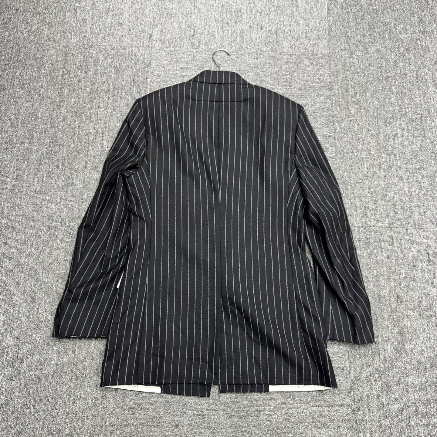 Givenchy Givenchy Black White Vertical Stripe Wool Jacket Size US S / EU 44-46 / 1 - 2 Thumbnail