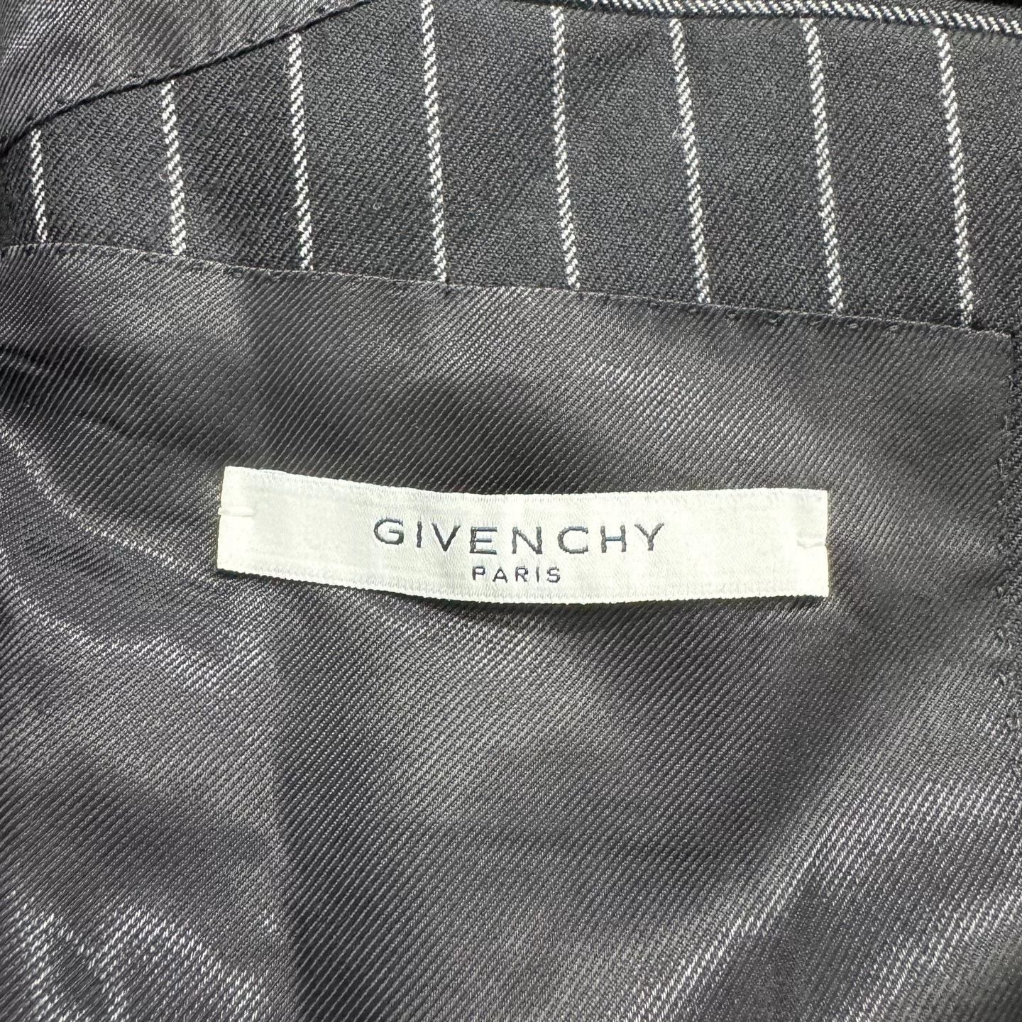 Givenchy Givenchy Black White Vertical Stripe Wool Jacket Size US S / EU 44-46 / 1 - 3 Thumbnail