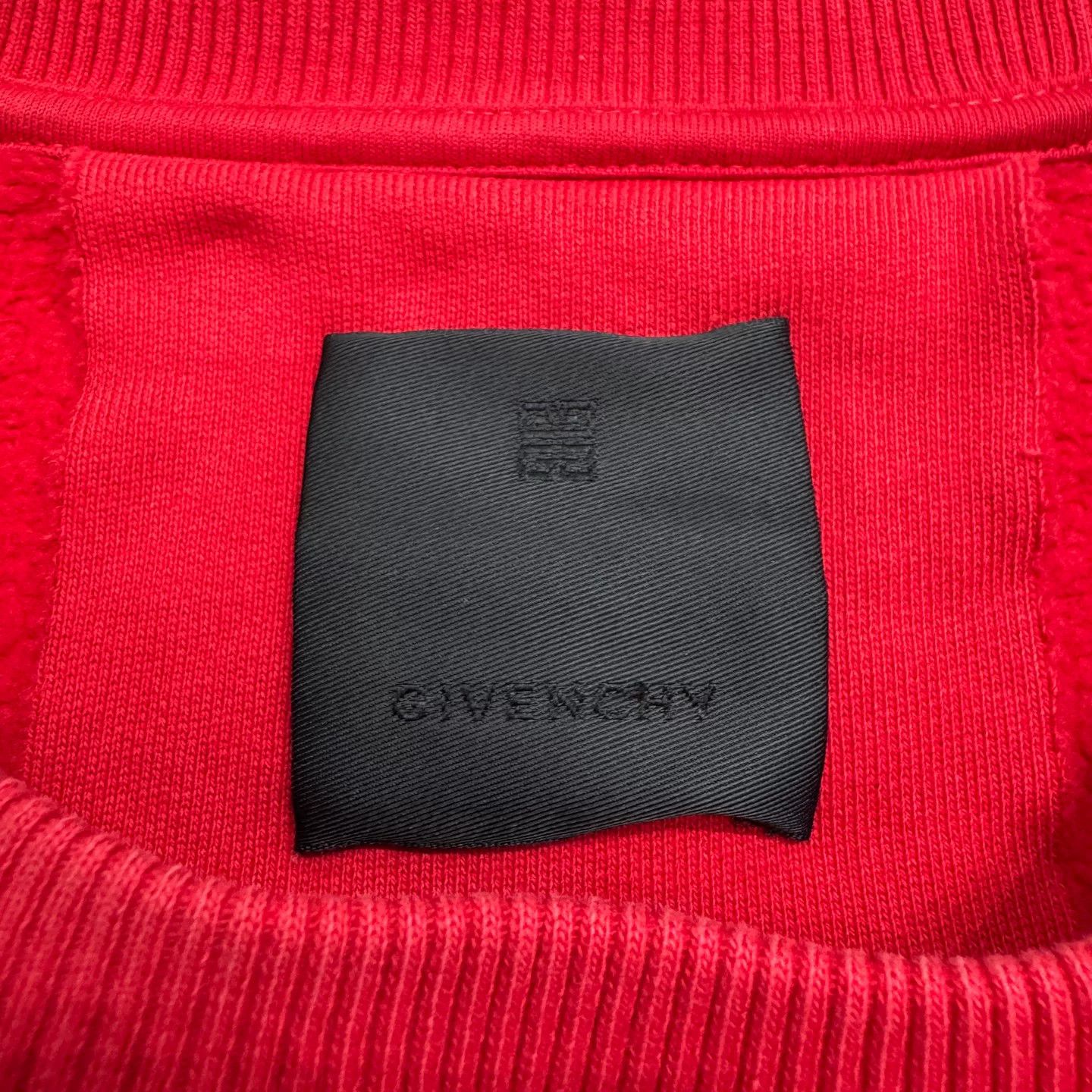 Givenchy Givenchy Red Knife-Cut Distressed Iron Ring Sweater Size US L / EU 52-54 / 3 - 2 Thumbnail