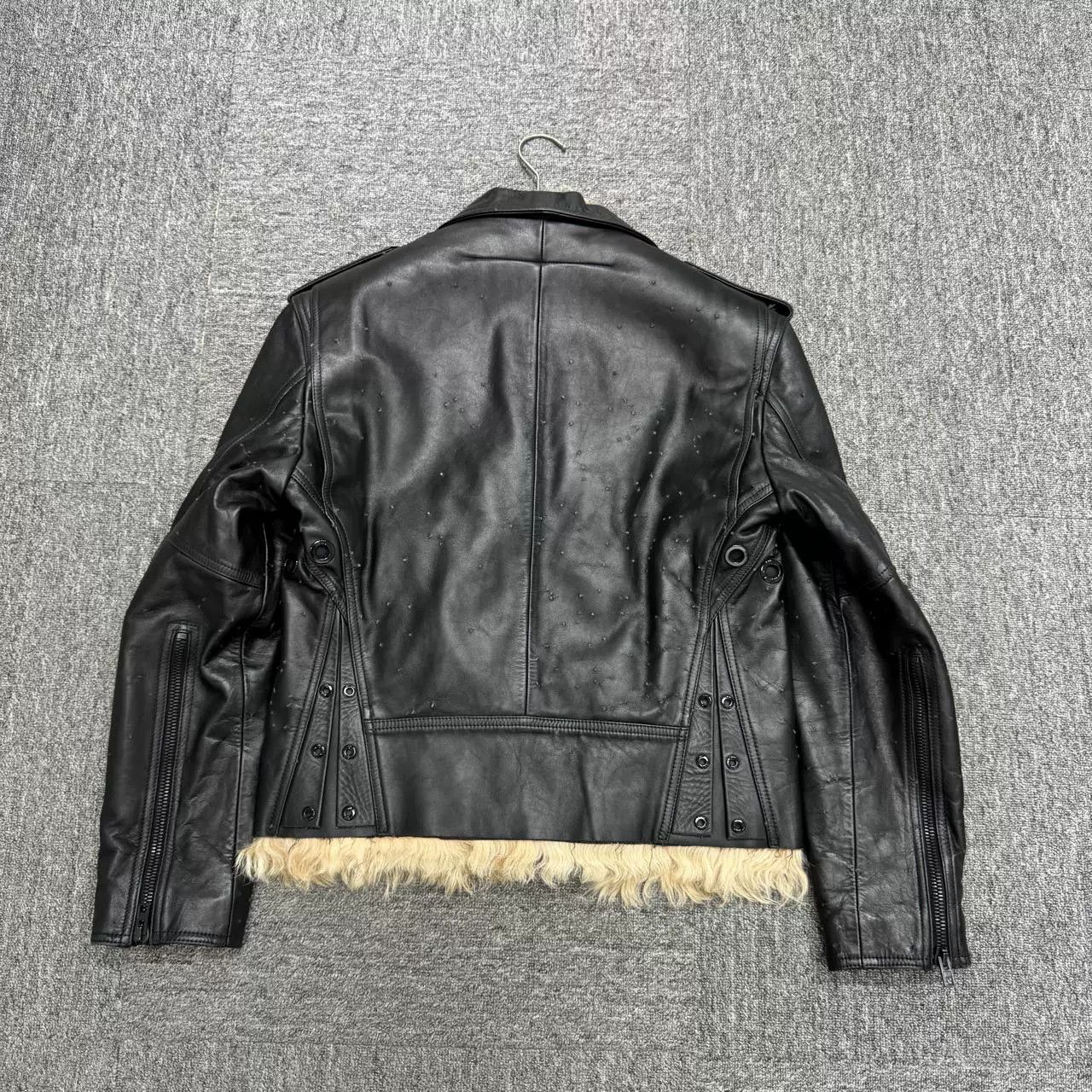 Givenchy Givenchy Black Biker Fur Leather Jacket Size US M / EU 48-50 / 2 - 5 Thumbnail