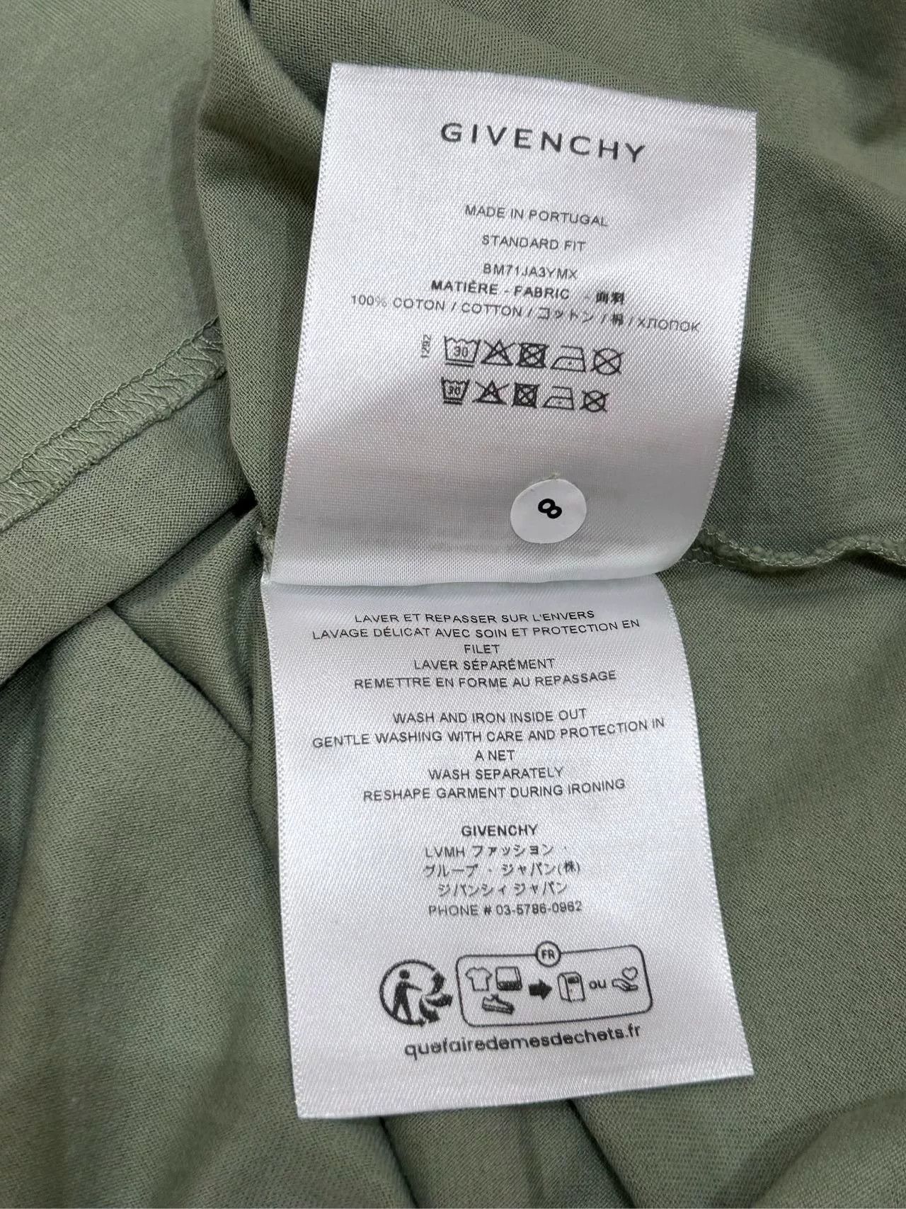 Givenchy Givenchy Military Green Short-Sleeve T-Shirt Size US L / EU 52-54 / 3 - 6 Thumbnail
