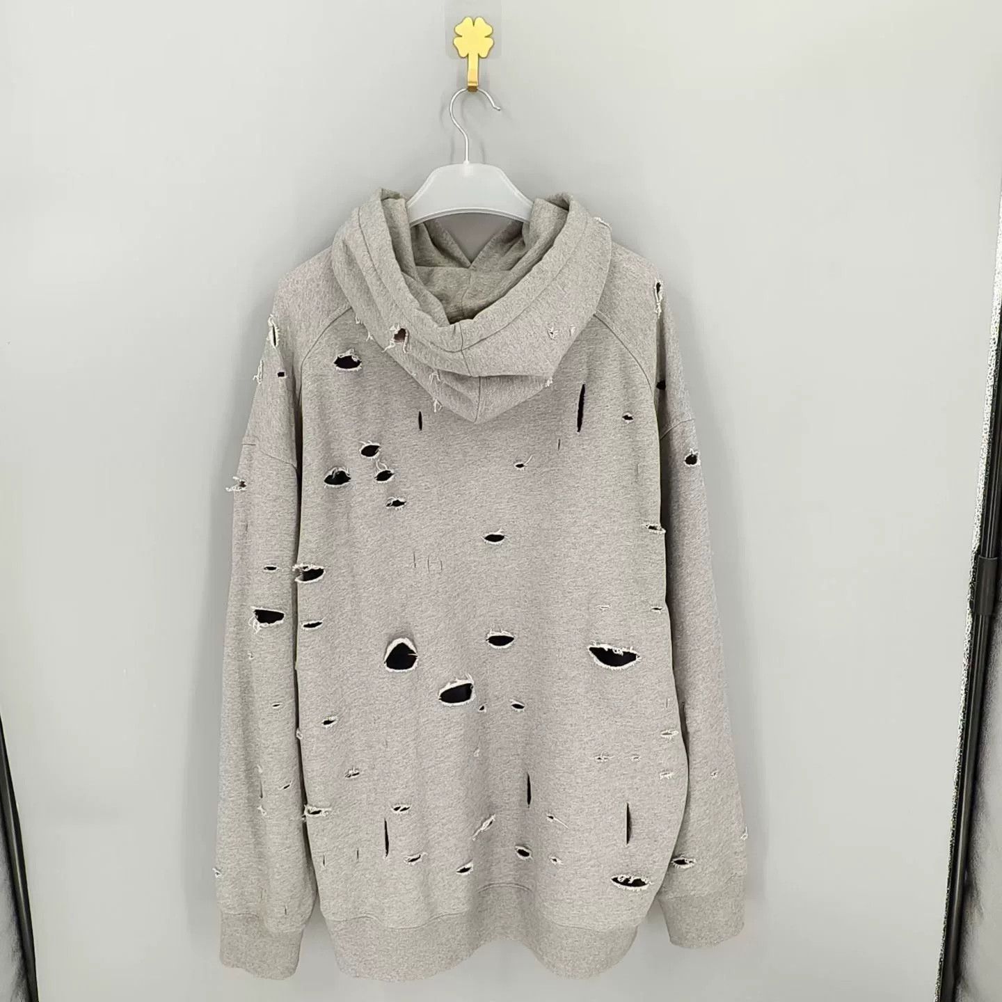 Givenchy Givenchy Gray Distressed Layered Hoodie Size US XL / EU 56 / 4 - 2 Thumbnail