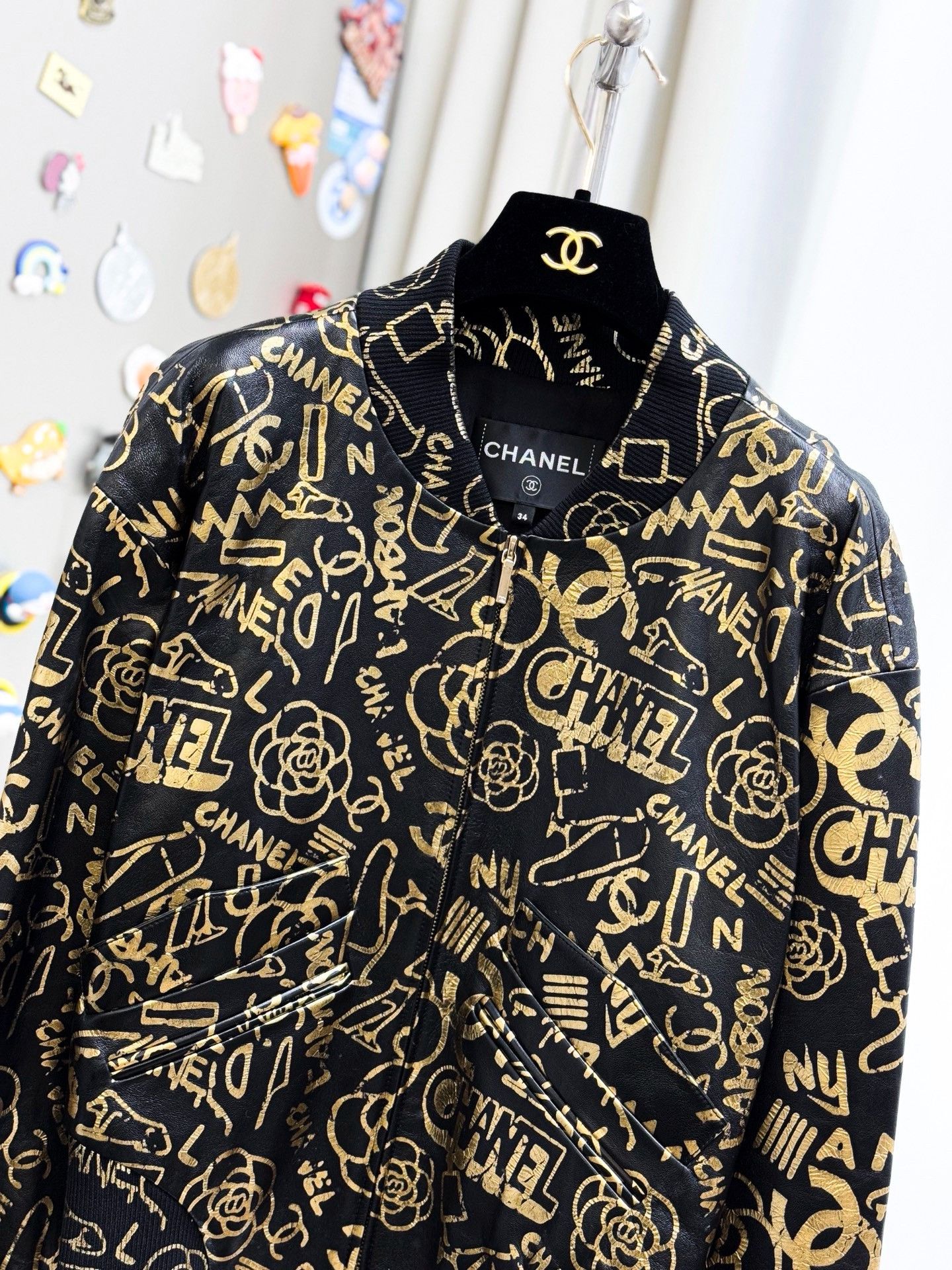 Chanel Chanel Egypt Series Black Leather Jacket Size US M / EU 48-50 / 2 - 3 Thumbnail