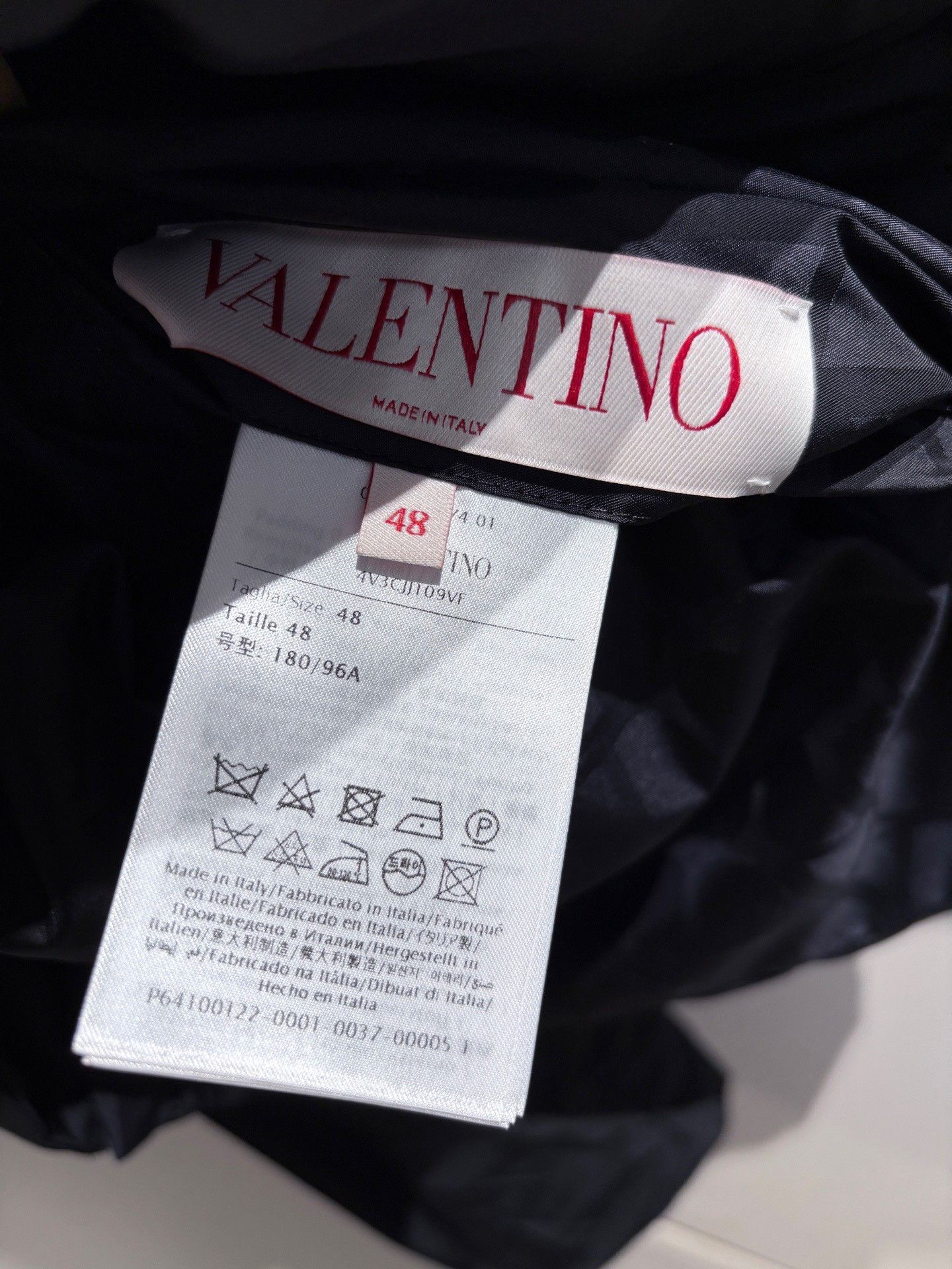 Valentino VALENTINO Men's Classic Black Jacket Size US M / EU 48-50 / 2 - 8 Thumbnail