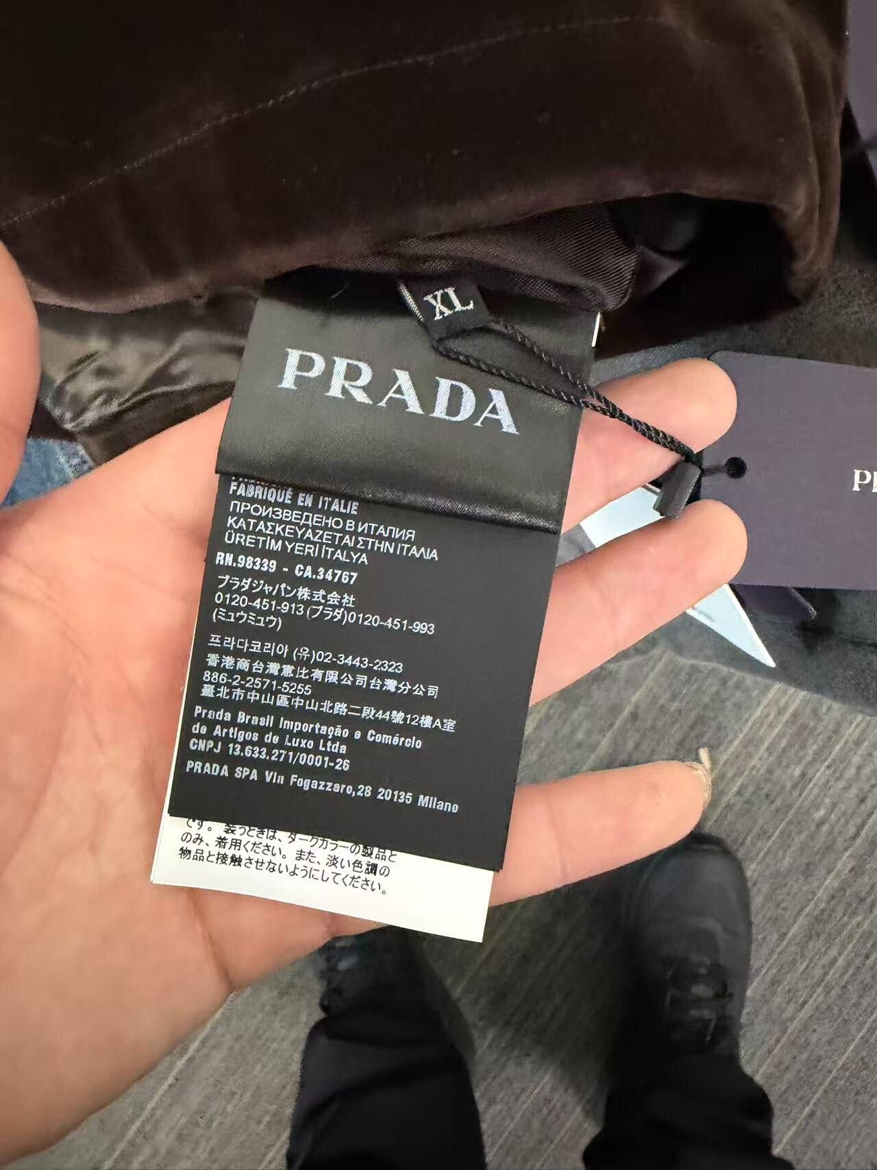 Prada Prada Men's Black Velvet Lapel Jacket Size US XL / EU 56 / 4 - 4 Thumbnail