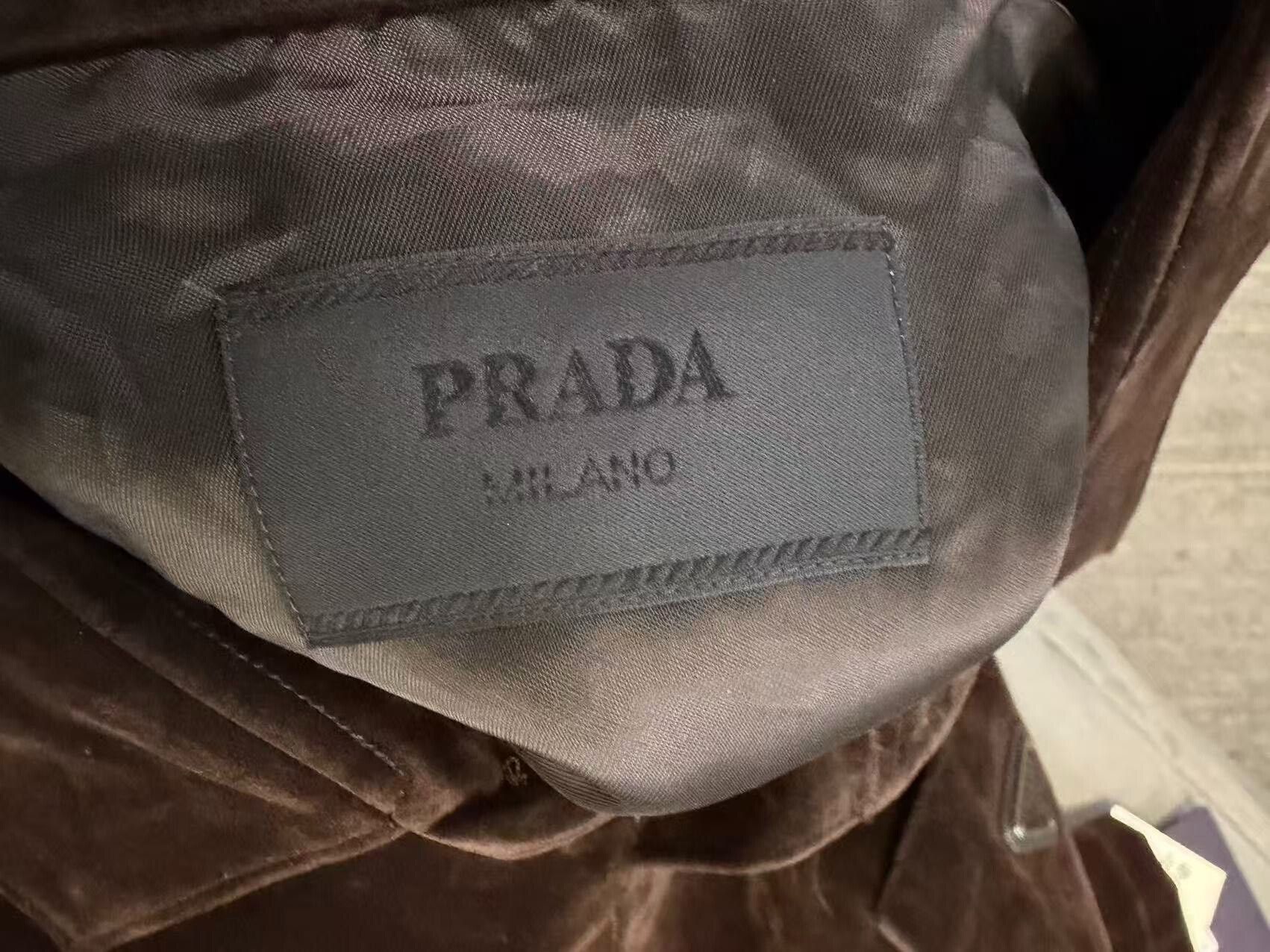 Prada Prada Men's Black Velvet Lapel Jacket Size US XL / EU 56 / 4 - 3 Thumbnail