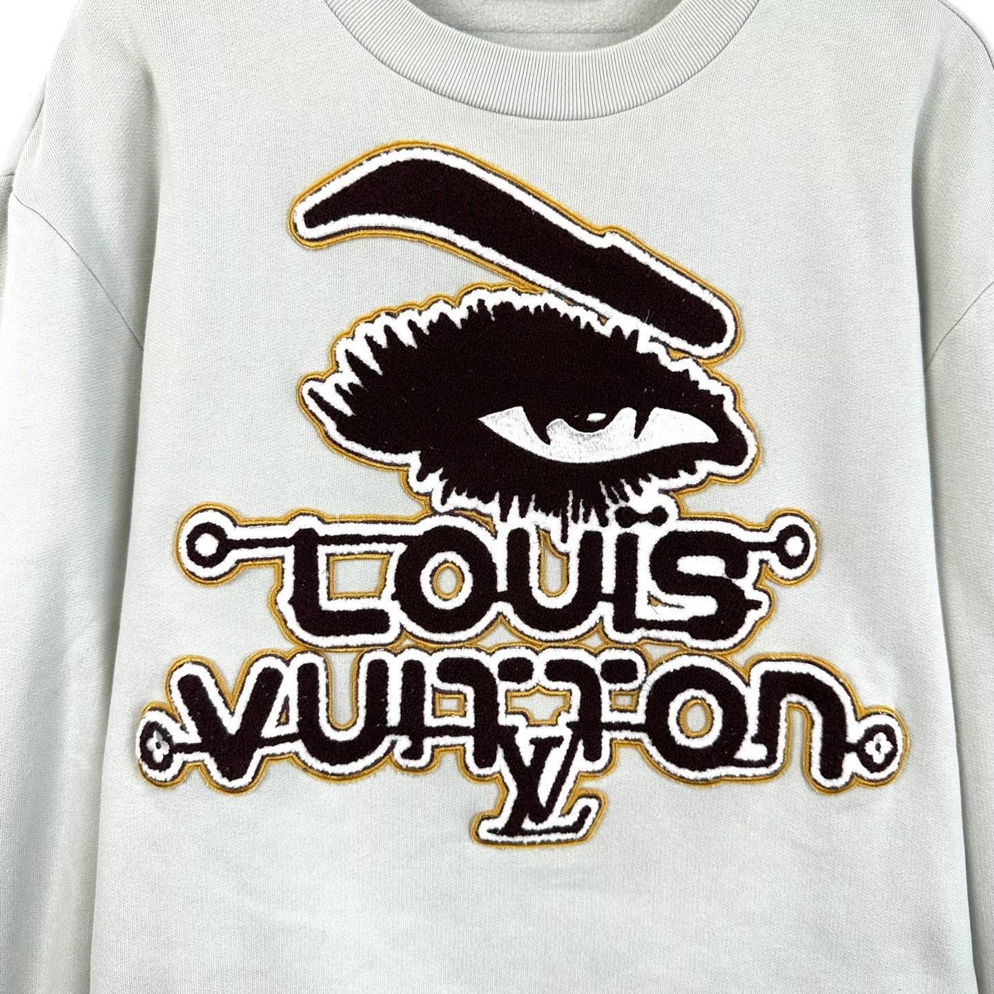 Louis Vuitton Louis Vuitton Eye Embroidery Flocking Logo Sweatshirt Size US L / EU 52-54 / 3 - 6 Thumbnail