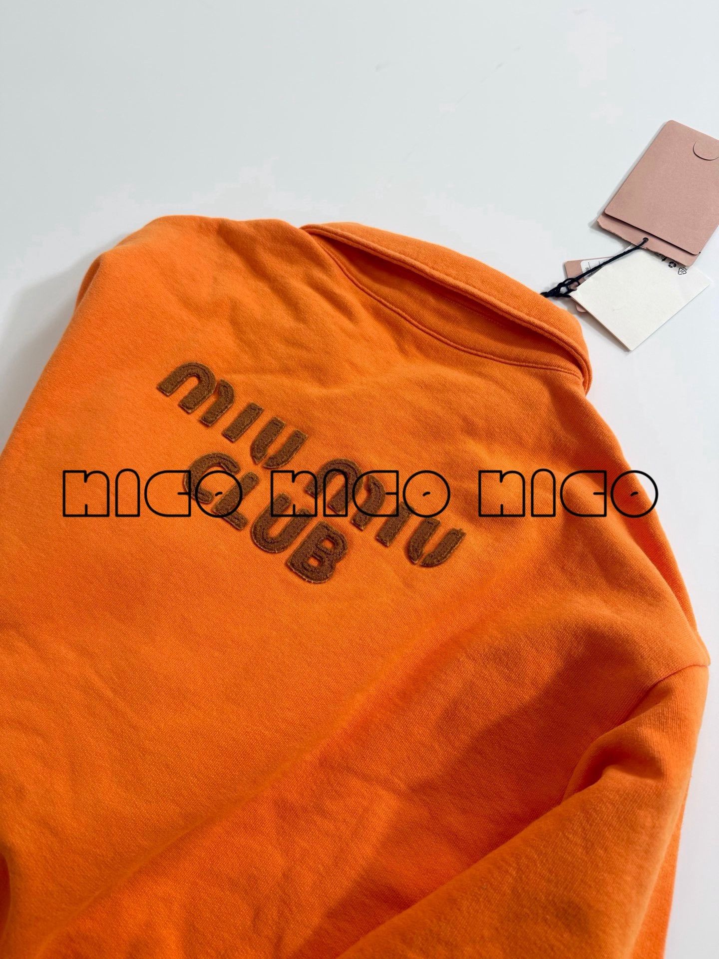 Miu Miu Miumiu Orange Fleece-Lined Loose Polo Sweatshirt Size XS / US 0-2 / IT 36-38 - 6 Thumbnail