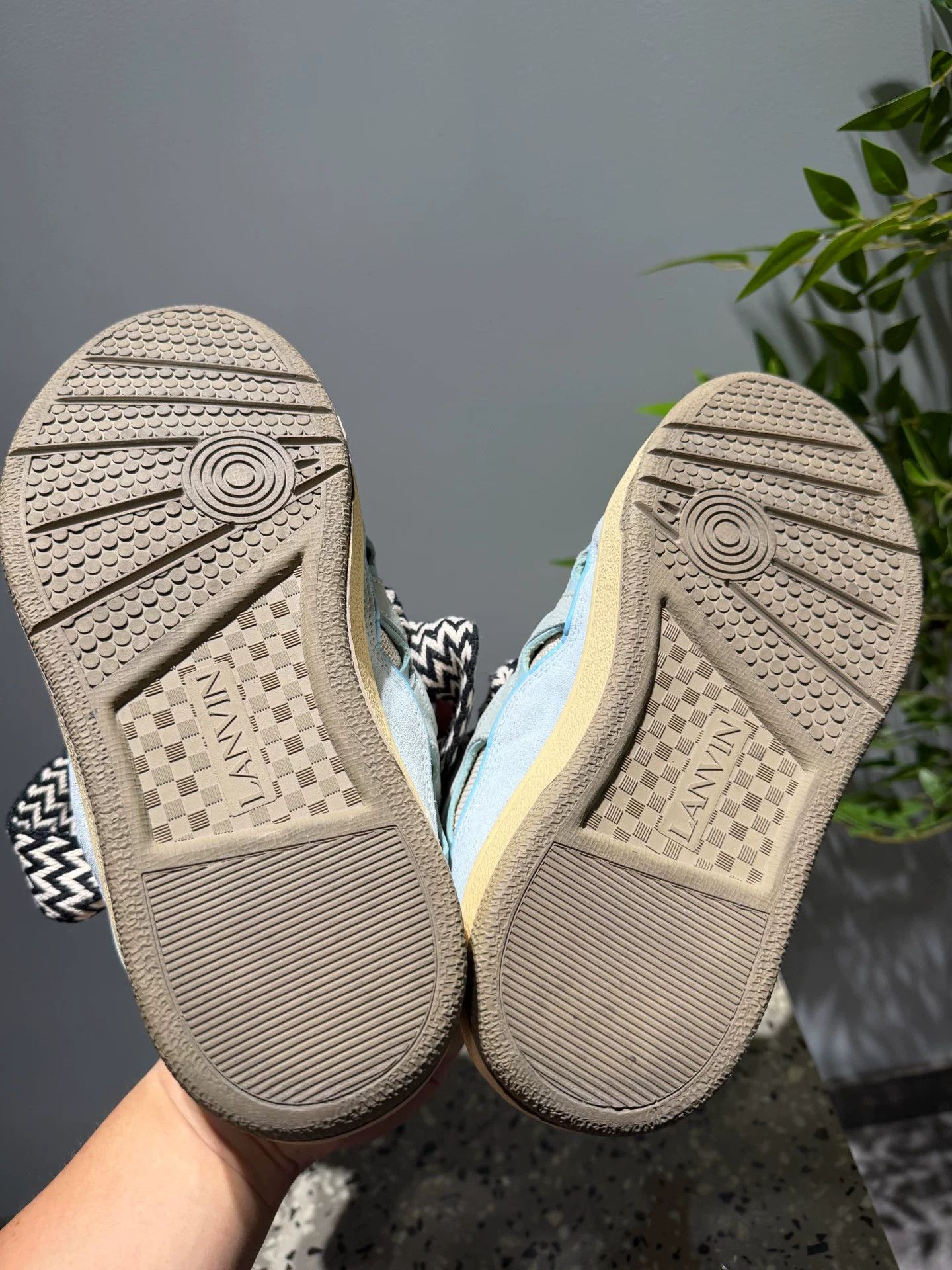 Lanvin Lanvin Curb Leather Low-Top Sneakers Size US 5 / IT 35 - 6 Thumbnail