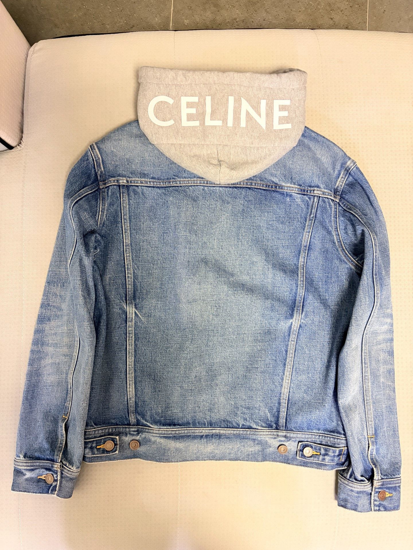 Celine Celine Washed Denim Hooded Jacket Size US M / EU 48-50 / 2 - 2 Thumbnail
