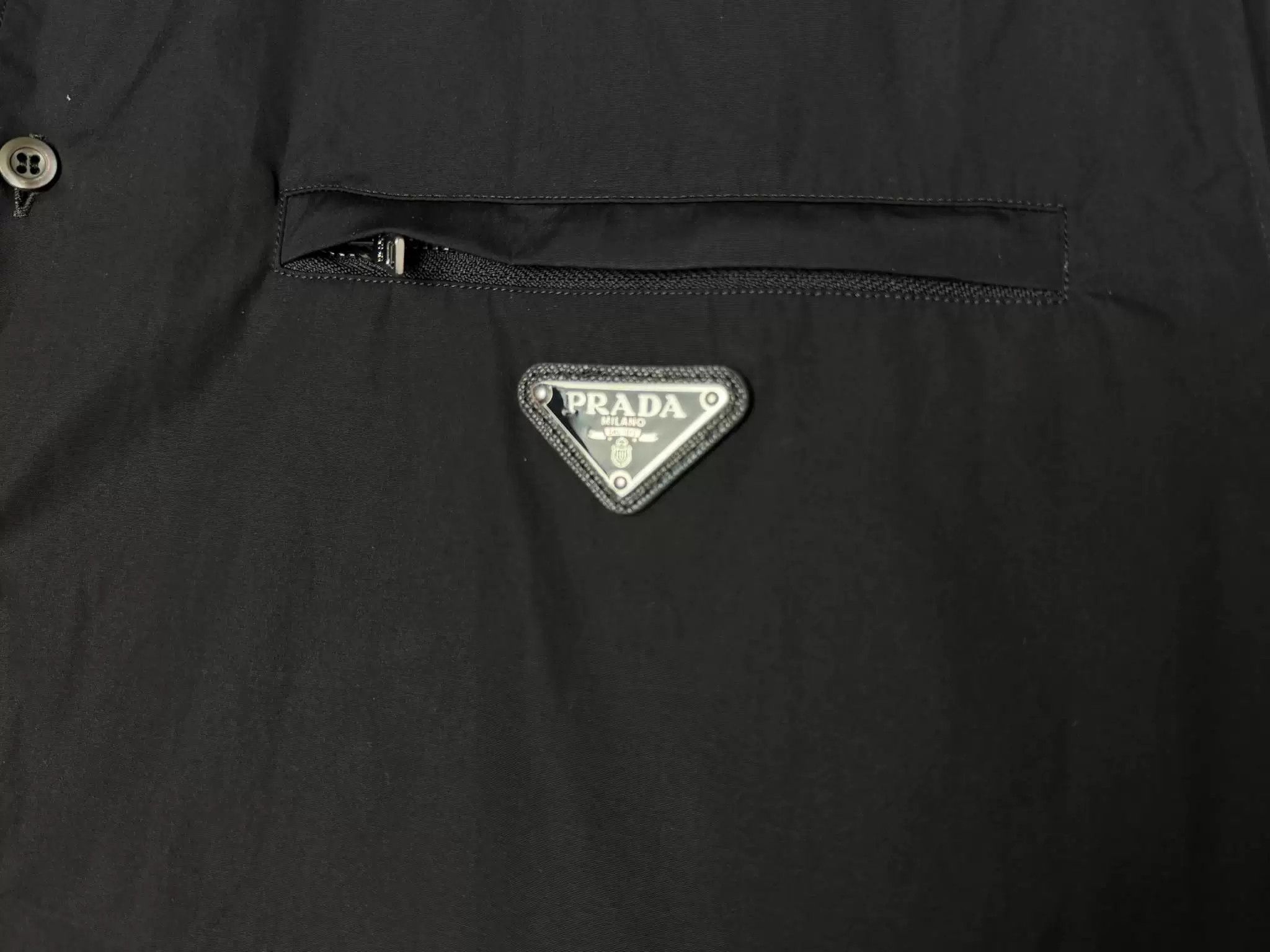 Prada Prada SS24 Triangle Logo Long-Sleeve Shirt Size US XL / EU 56 / 4 - 5 Thumbnail