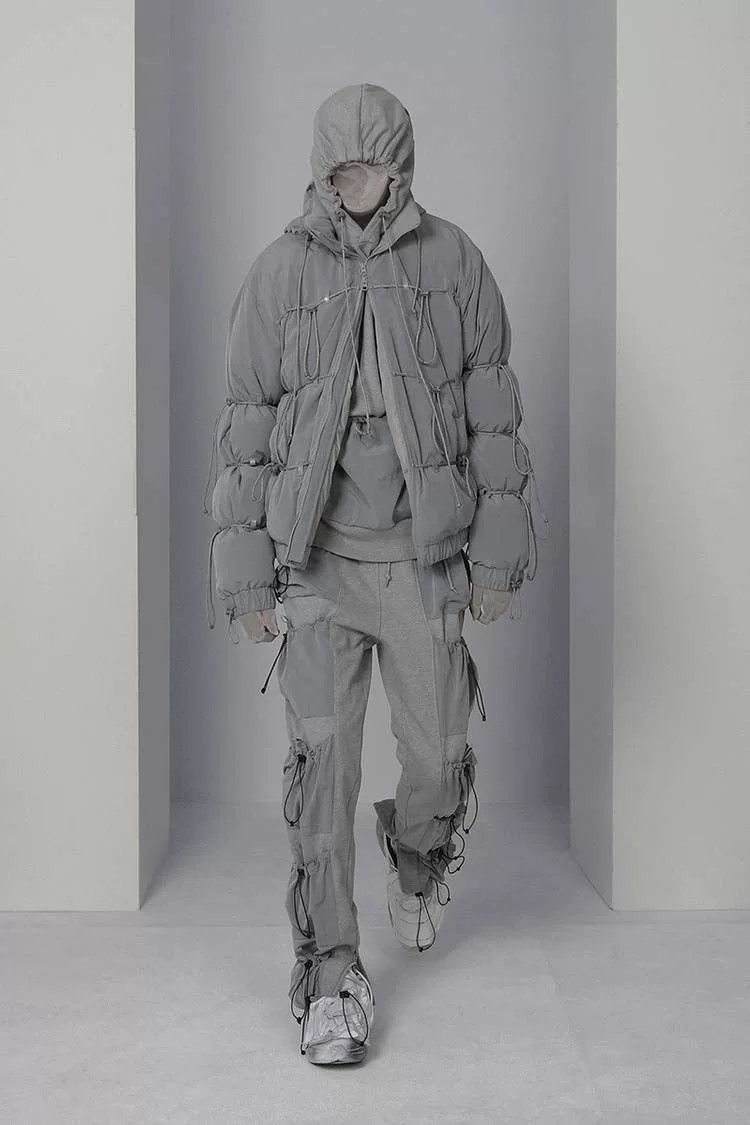POST ARCHIVE FACTION (PAF) PAF FW18 Multi-Pocket Gray Hoodie Size US L / EU 52-54 / 3 - 5 Thumbnail