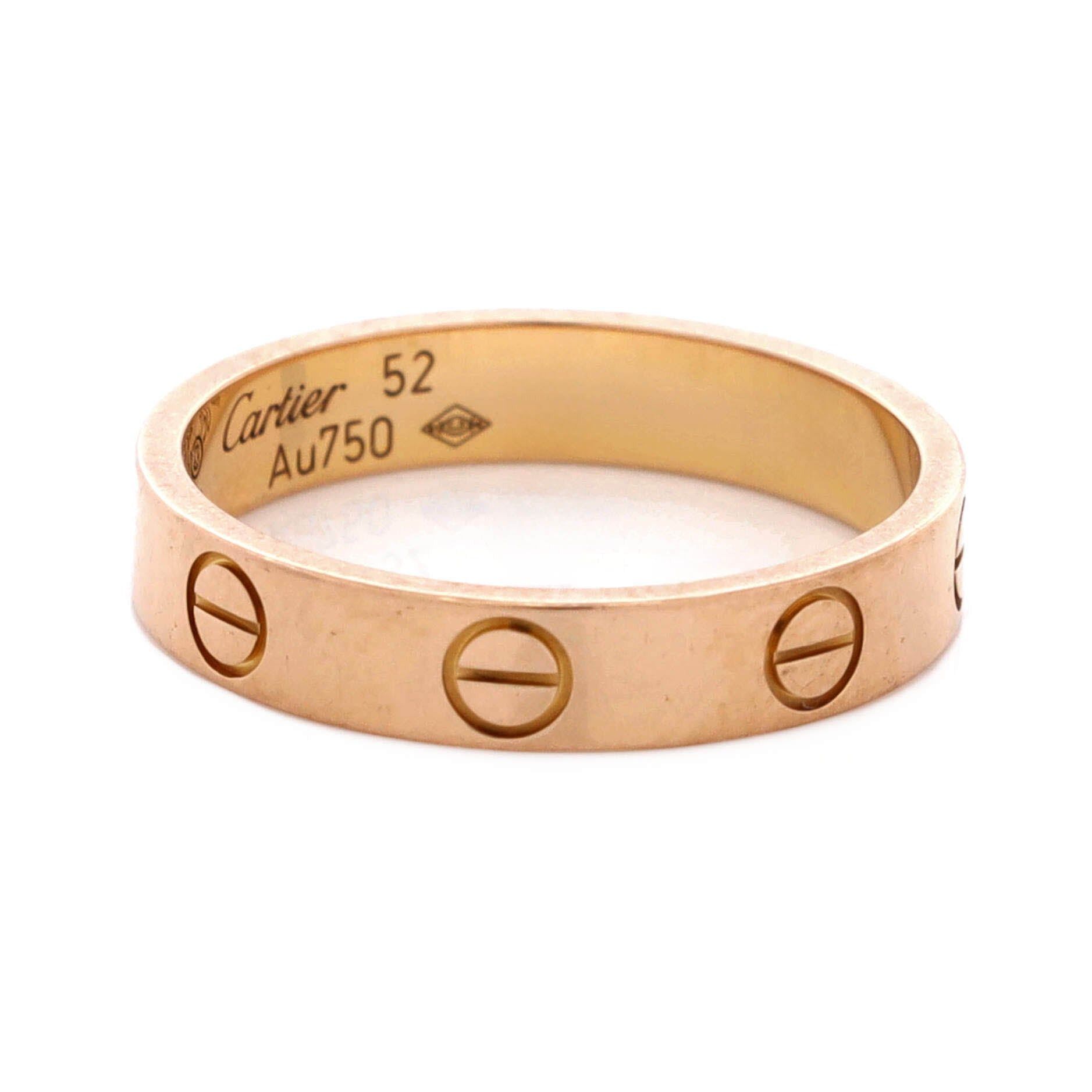 Cartier Love Wedding Band Ring Size ONE SIZE - 3 Thumbnail
