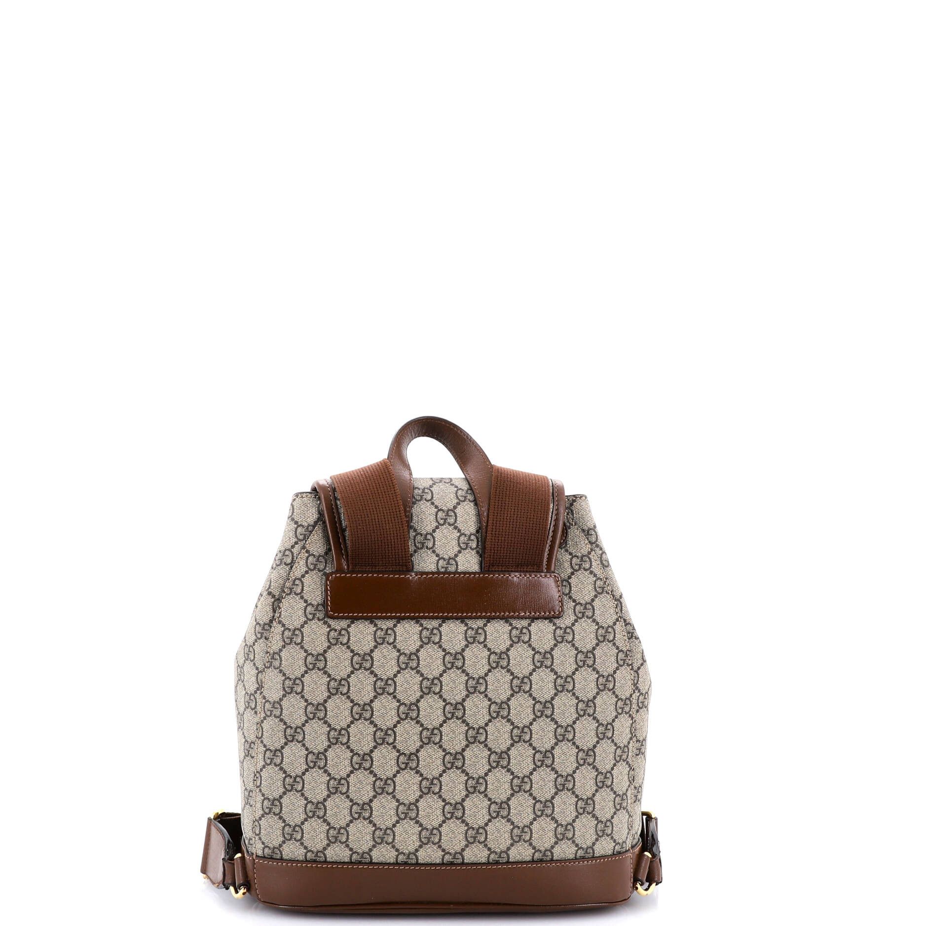 Gucci Interlocking G Patch Drawstring Flap Backpack Size ONE SIZE - 3 Thumbnail