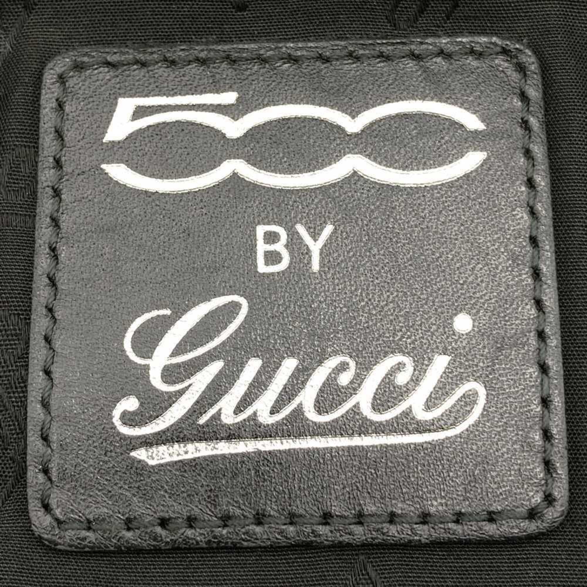 Gucci GUCCI 269379 GG Imprime Fiat 500 Collaboration Sherry Shoulder Bag, Coated Canvas Leather, Black, Women's Size ONE SIZE - 9 Thumbnail