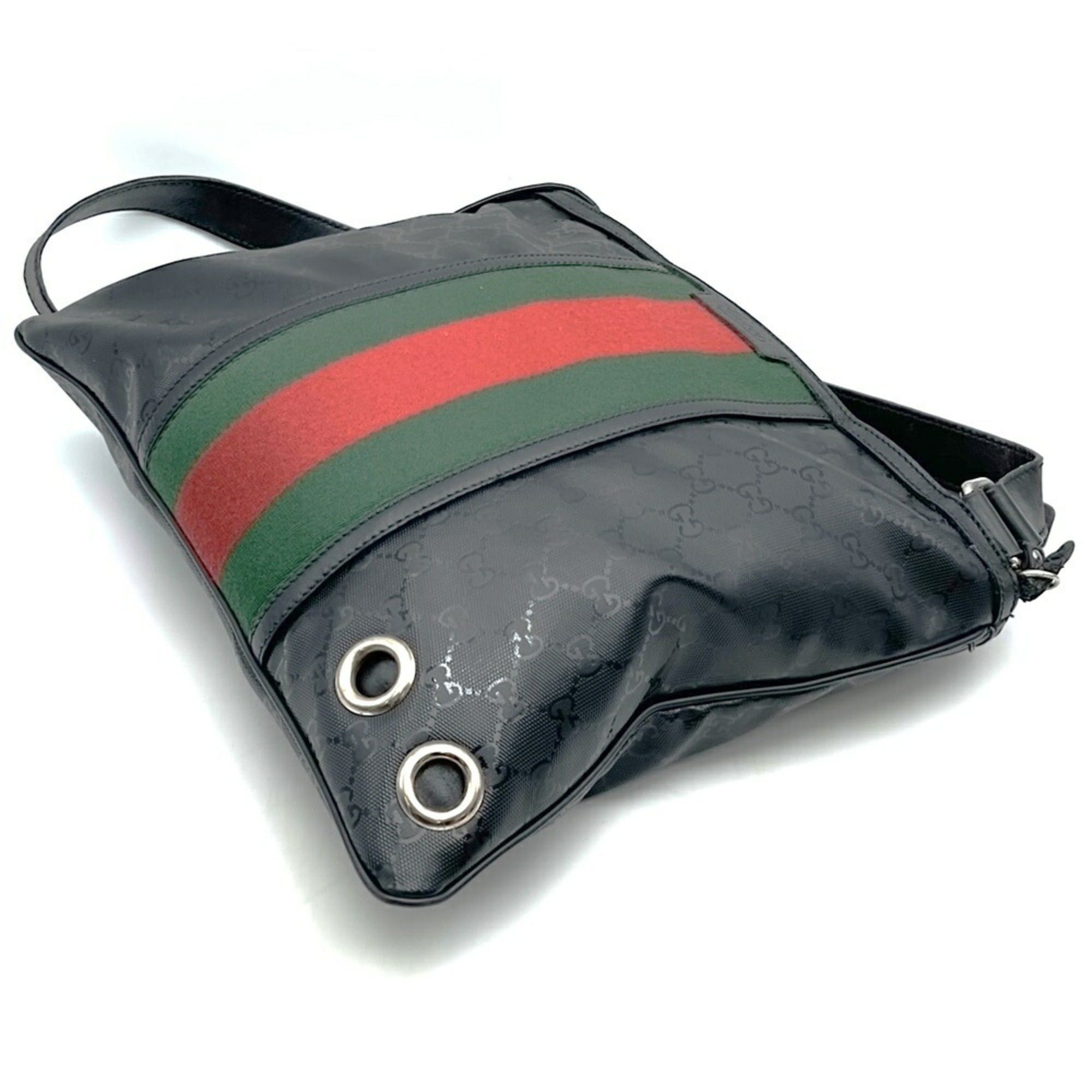 Gucci GUCCI 269379 GG Imprime Fiat 500 Collaboration Sherry Shoulder Bag, Coated Canvas Leather, Black, Women's Size ONE SIZE - 2 Thumbnail