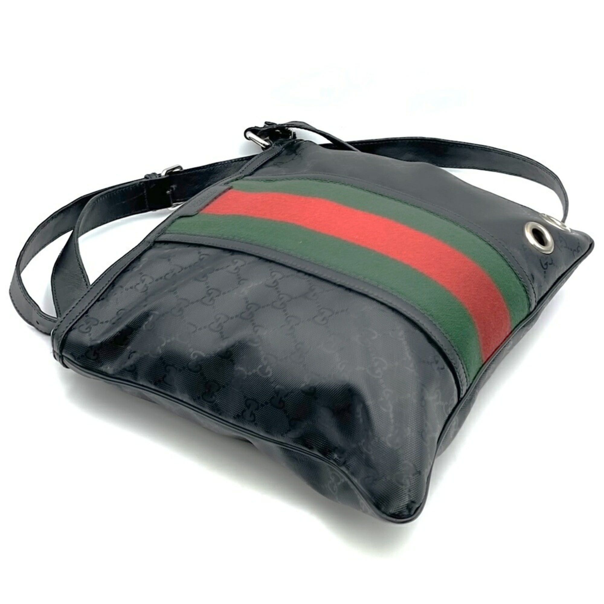 Gucci GUCCI 269379 GG Imprime Fiat 500 Collaboration Sherry Shoulder Bag, Coated Canvas Leather, Black, Women's Size ONE SIZE - 3 Thumbnail