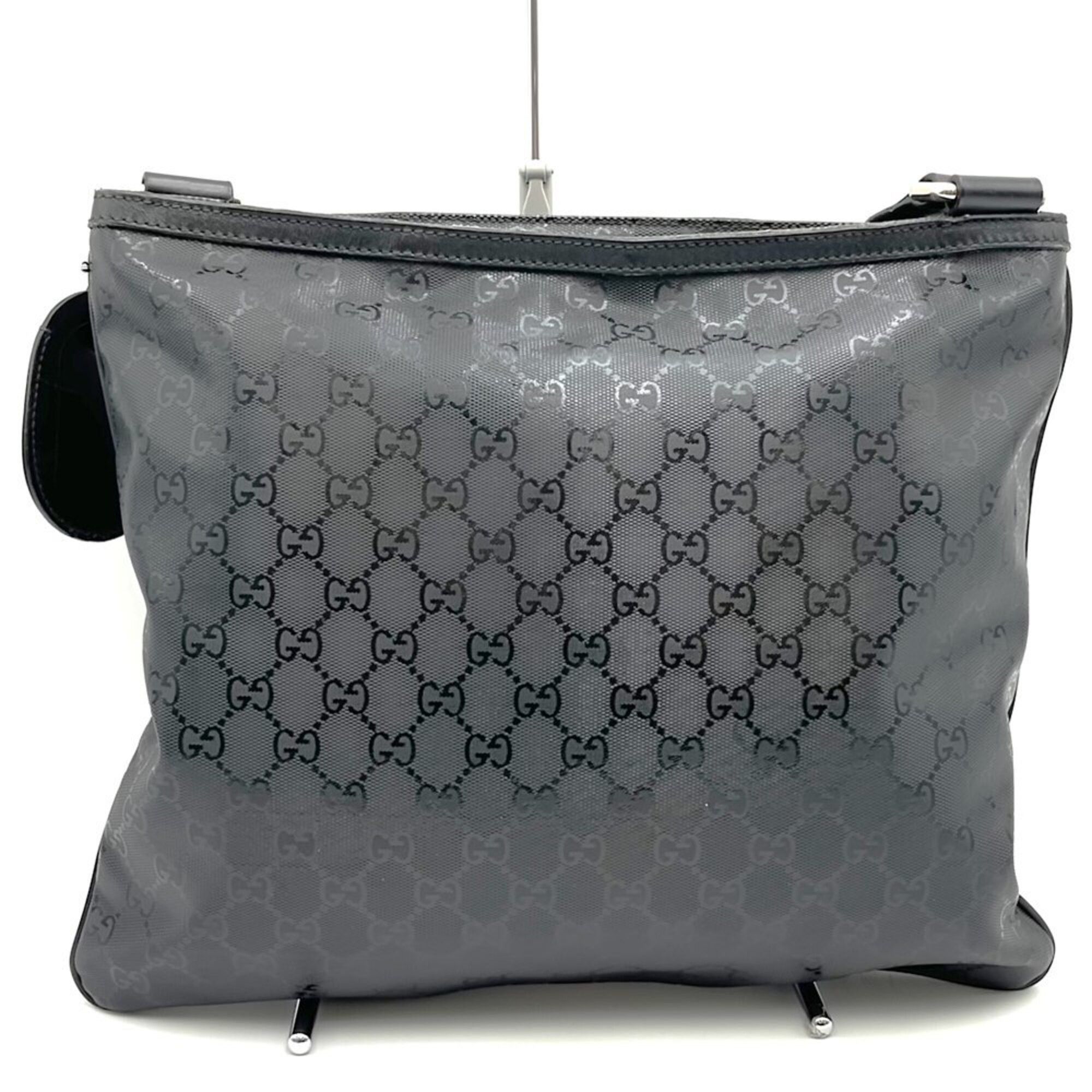 Gucci GUCCI 269379 GG Imprime Fiat 500 Collaboration Sherry Shoulder Bag, Coated Canvas Leather, Black, Women's Size ONE SIZE - 4 Thumbnail