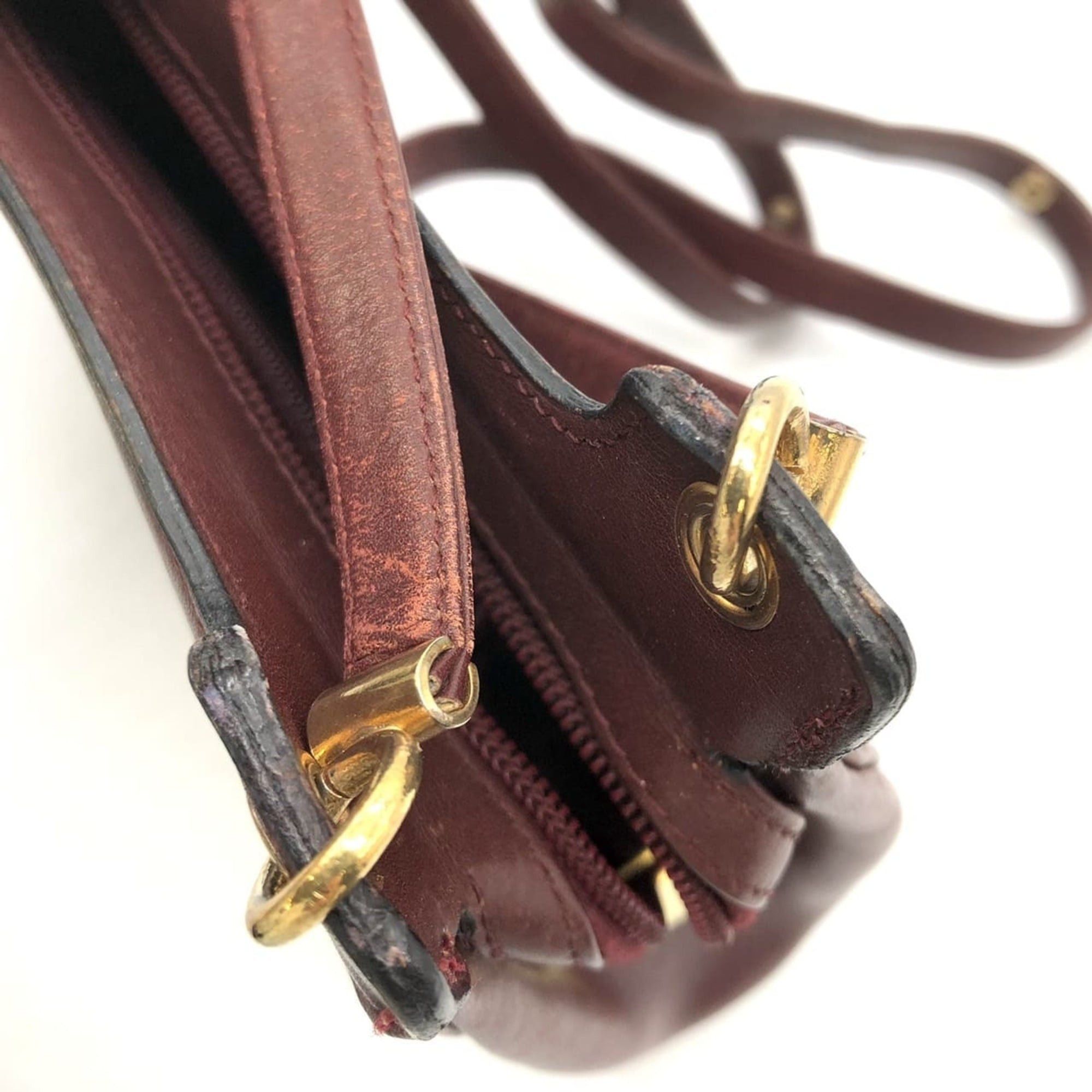 Dior Christian Dior Dior shoulder bag, leather, red/burgundy, vintage style, women's. Size ONE SIZE - 7 Thumbnail