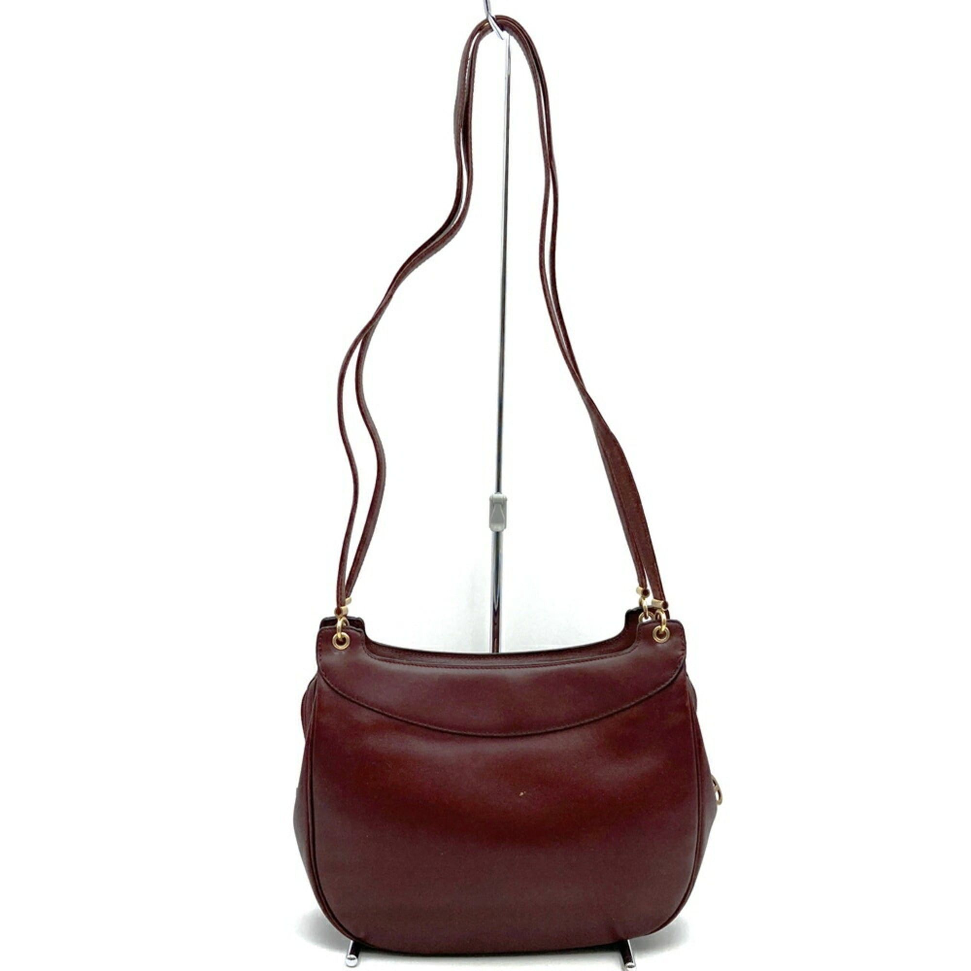 Dior Christian Dior Dior shoulder bag, leather, red/burgundy, vintage style, women's. Size ONE SIZE - 5 Thumbnail