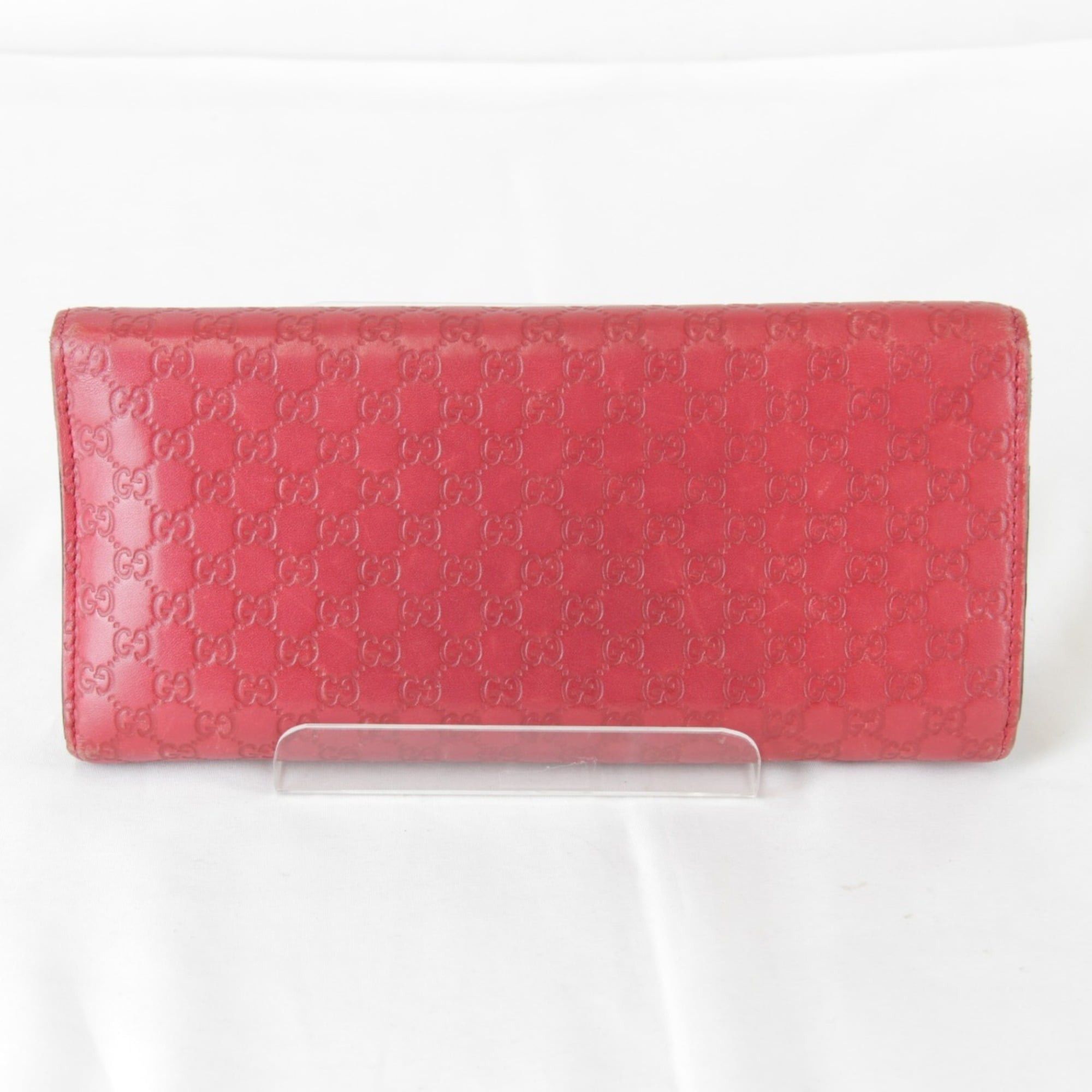 Gucci GUCCI 256926・0416 Leather Long Wallet, Red, Women's Size ONE SIZE - 2 Thumbnail