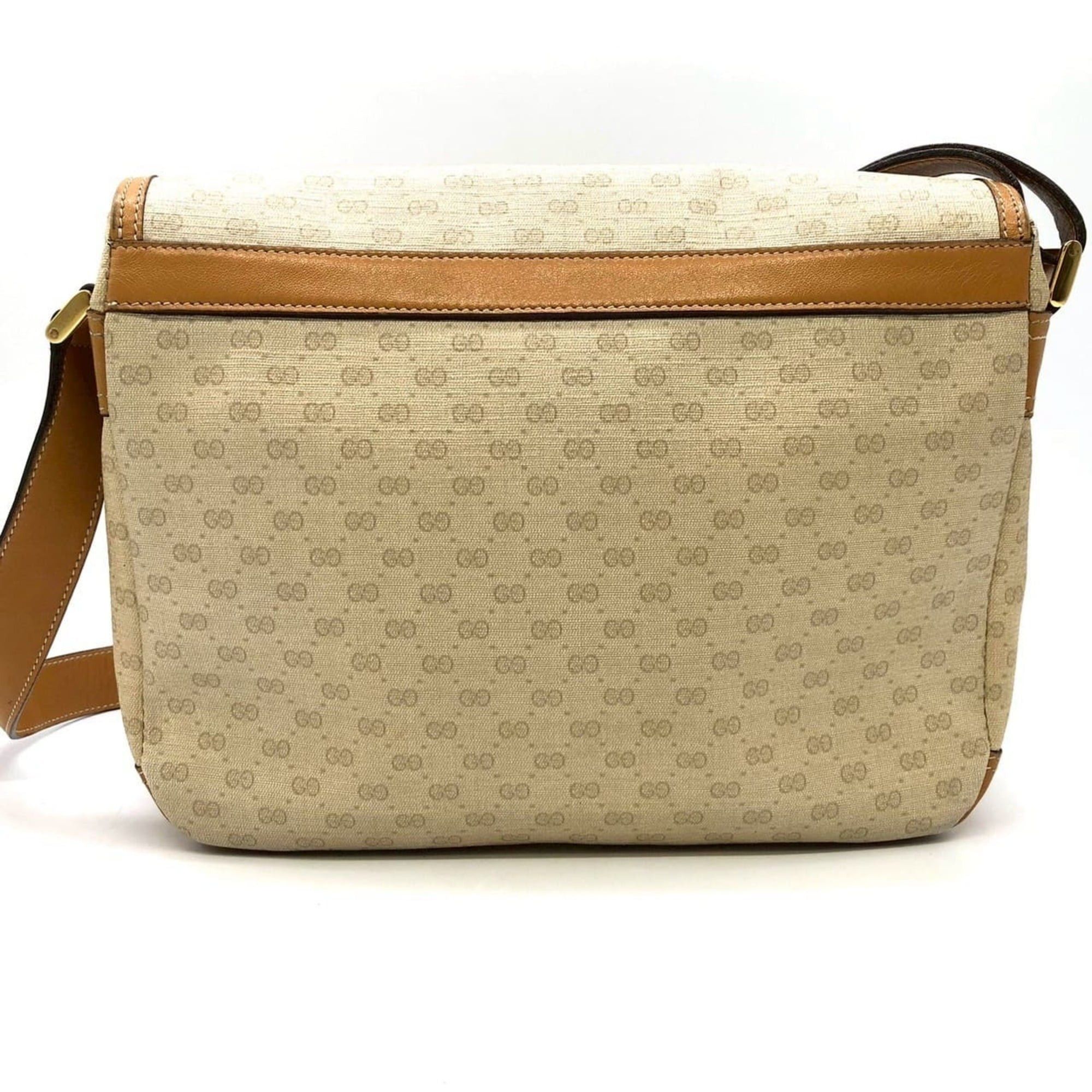 Gucci GUCCI 001 14 Micro GG Shoulder Bag, Leather, Brown, Women's Size ONE SIZE - 2 Thumbnail