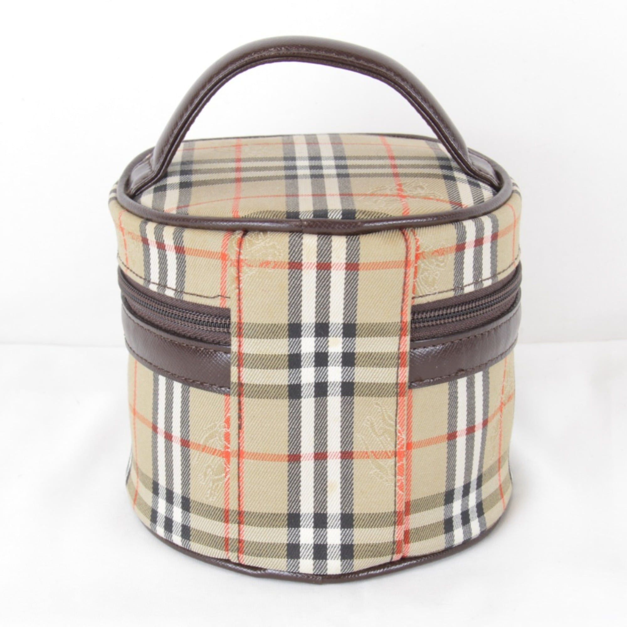 Burberry BURBERRY Nova Check Shadow Horse Vanity Pouch, Canvas, Beige, Women's Size ONE SIZE - 2 Thumbnail