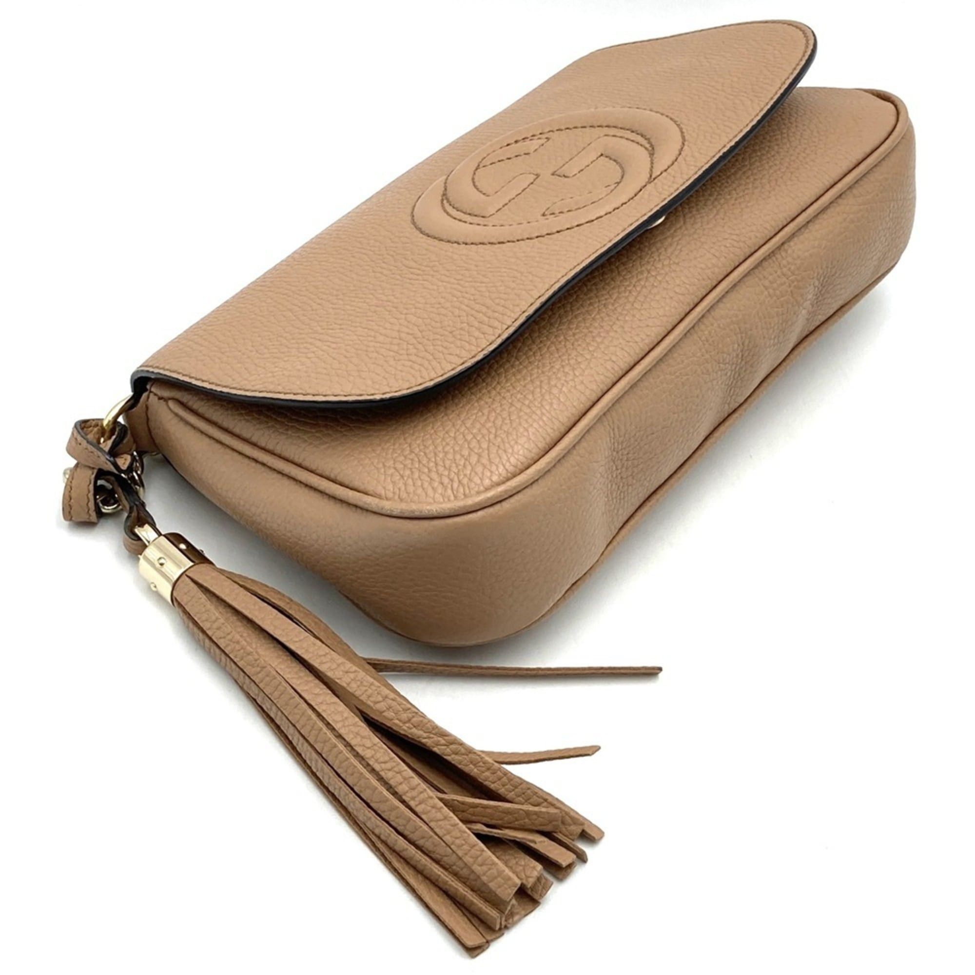 Gucci GUCCI 536224 Shoulder Bag Chain Soho Leather Beige Women's Size ONE SIZE - 3 Thumbnail