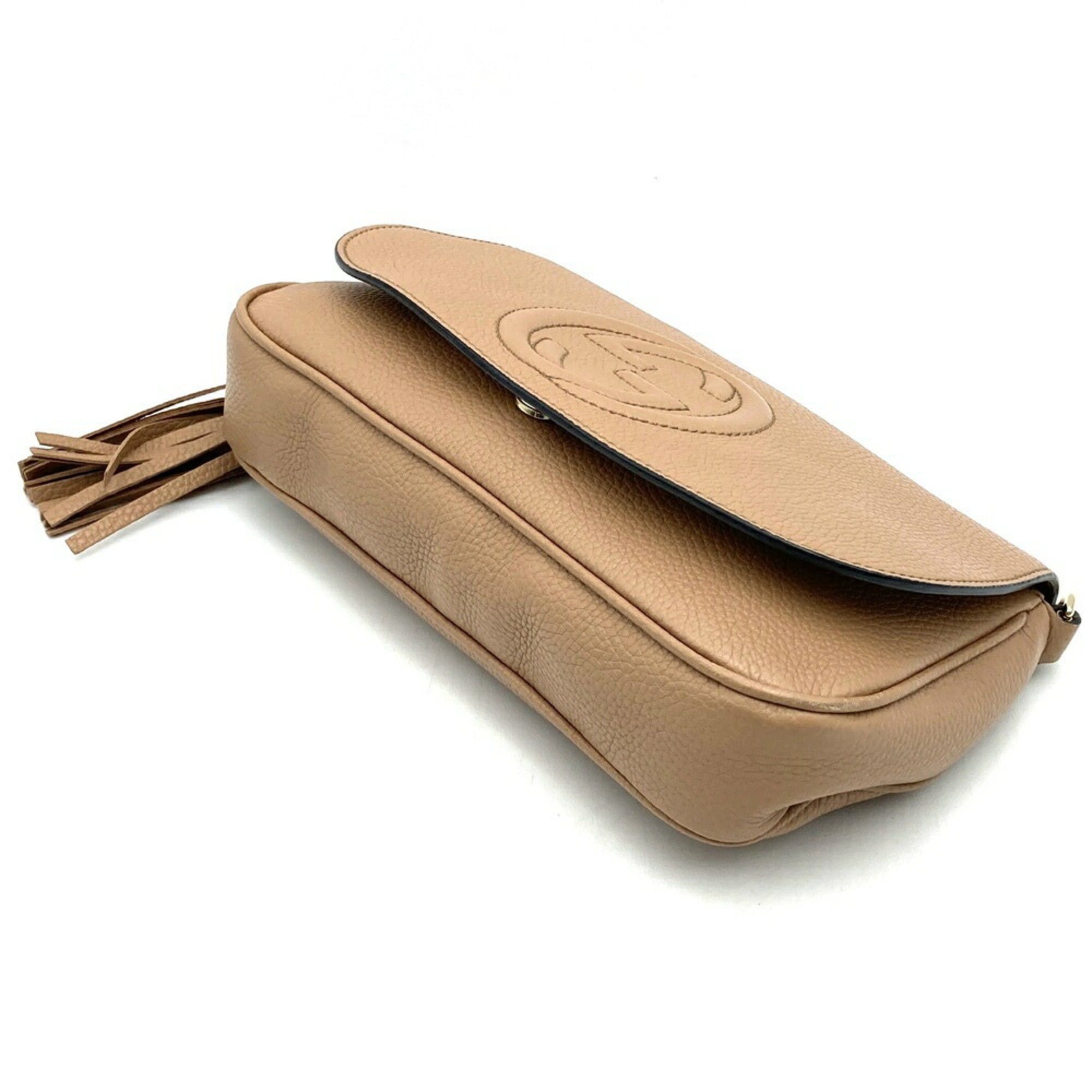 Gucci GUCCI 536224 Shoulder Bag Chain Soho Leather Beige Women's Size ONE SIZE - 2 Thumbnail