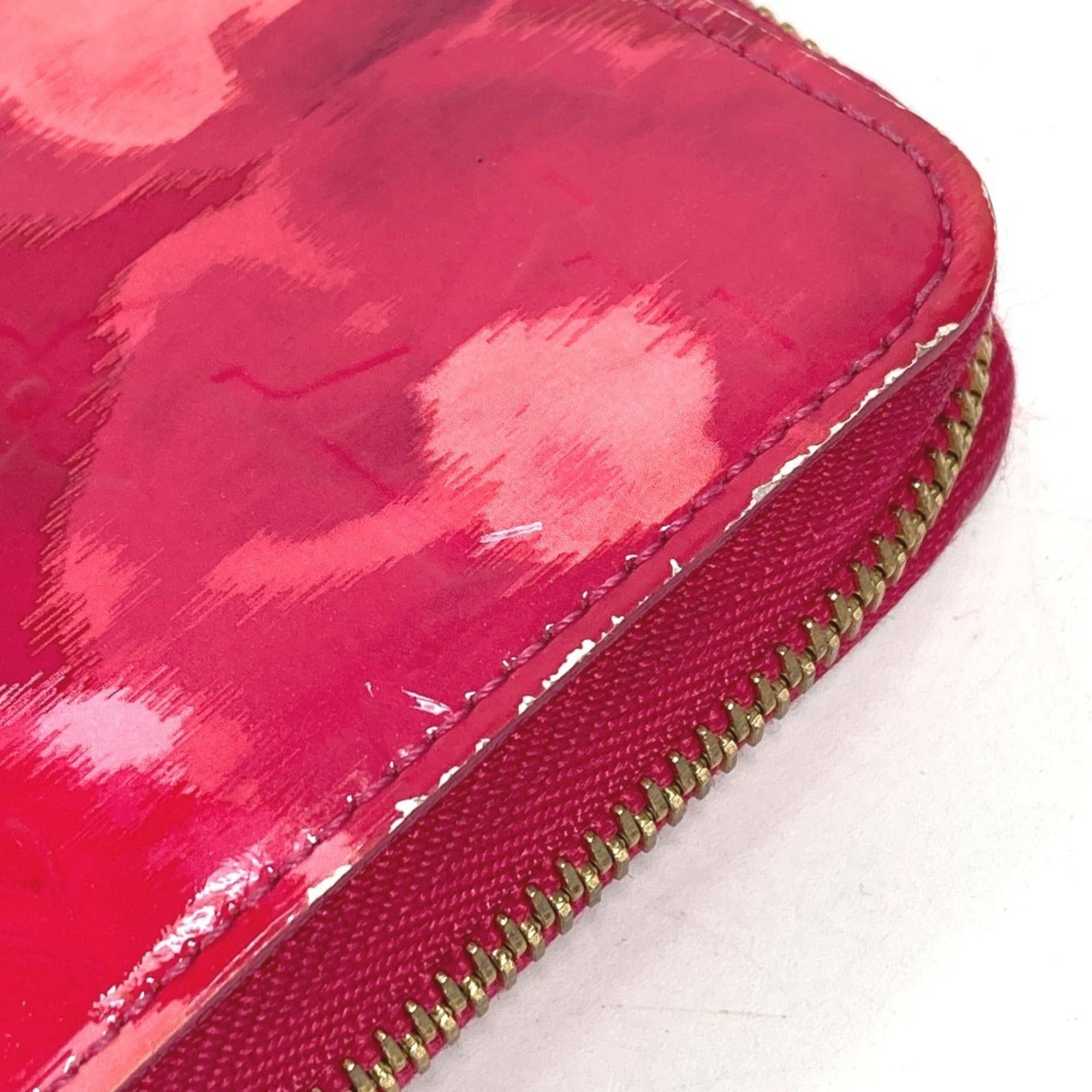 Louis Vuitton LOUIS VUITTON M90019 Ikat Flower Zippy Wallet Long Round Zipper Patent Leather Women's Pink Size ONE SIZE - 7 Thumbnail