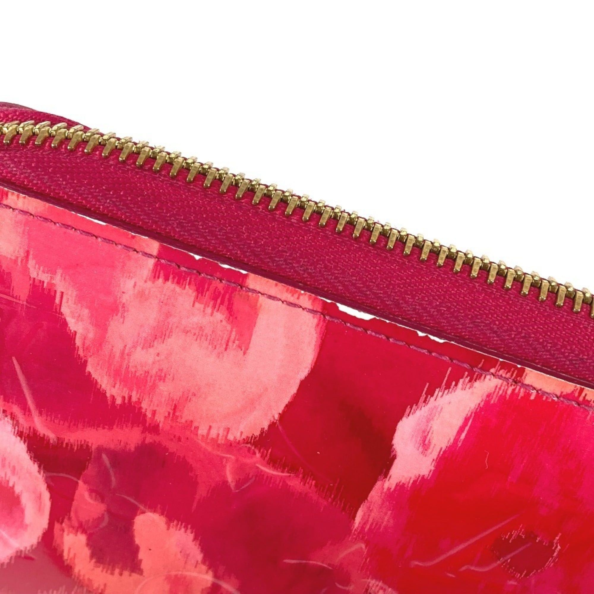 Louis Vuitton LOUIS VUITTON M90019 Ikat Flower Zippy Wallet Long Round Zipper Patent Leather Women's Pink Size ONE SIZE - 9 Thumbnail