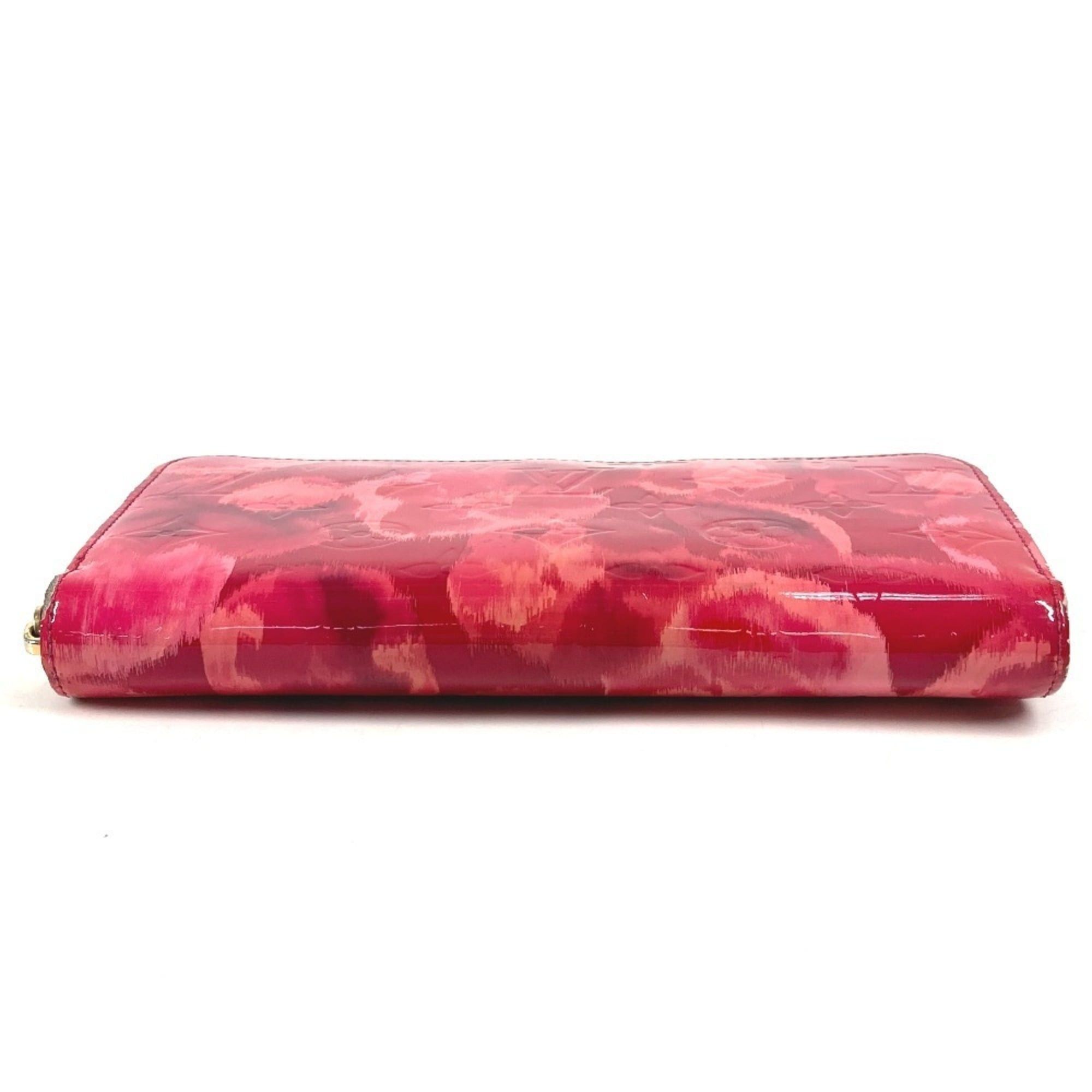 Louis Vuitton LOUIS VUITTON M90019 Ikat Flower Zippy Wallet Long Round Zipper Patent Leather Women's Pink Size ONE SIZE - 4 Thumbnail