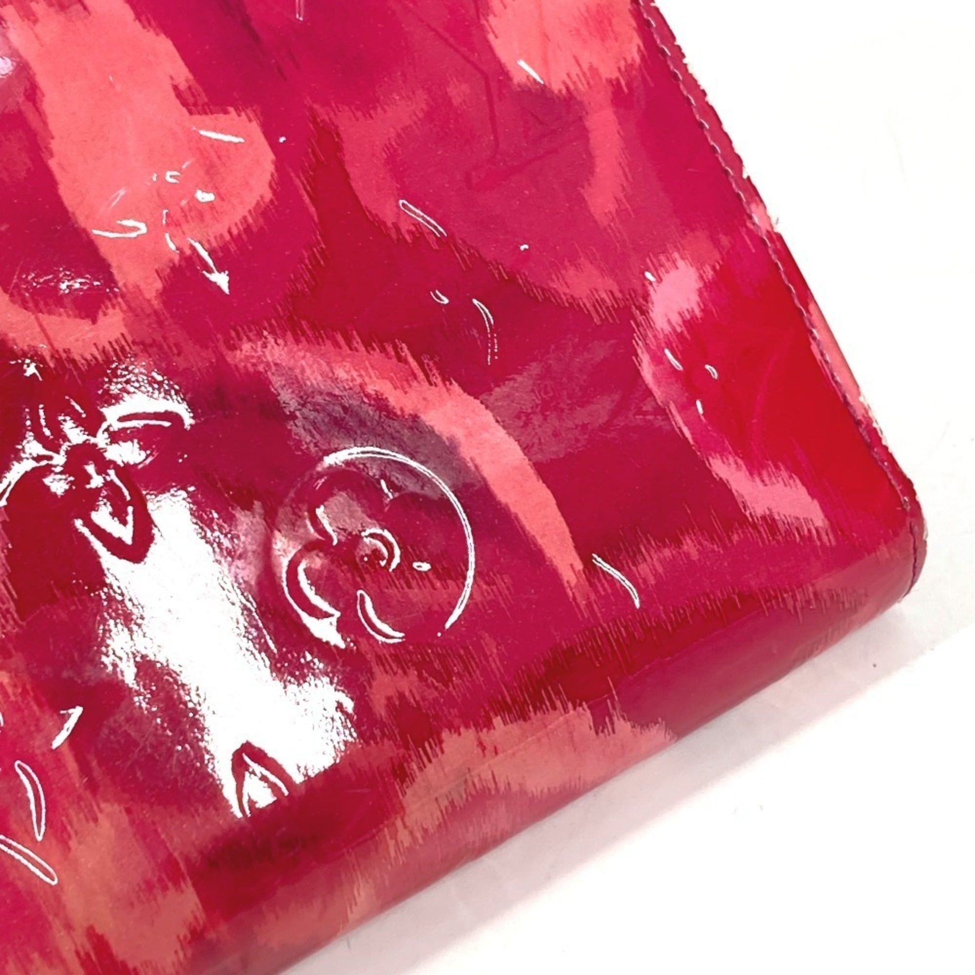 Louis Vuitton LOUIS VUITTON M90019 Ikat Flower Zippy Wallet Long Round Zipper Patent Leather Women's Pink Size ONE SIZE - 11 Thumbnail