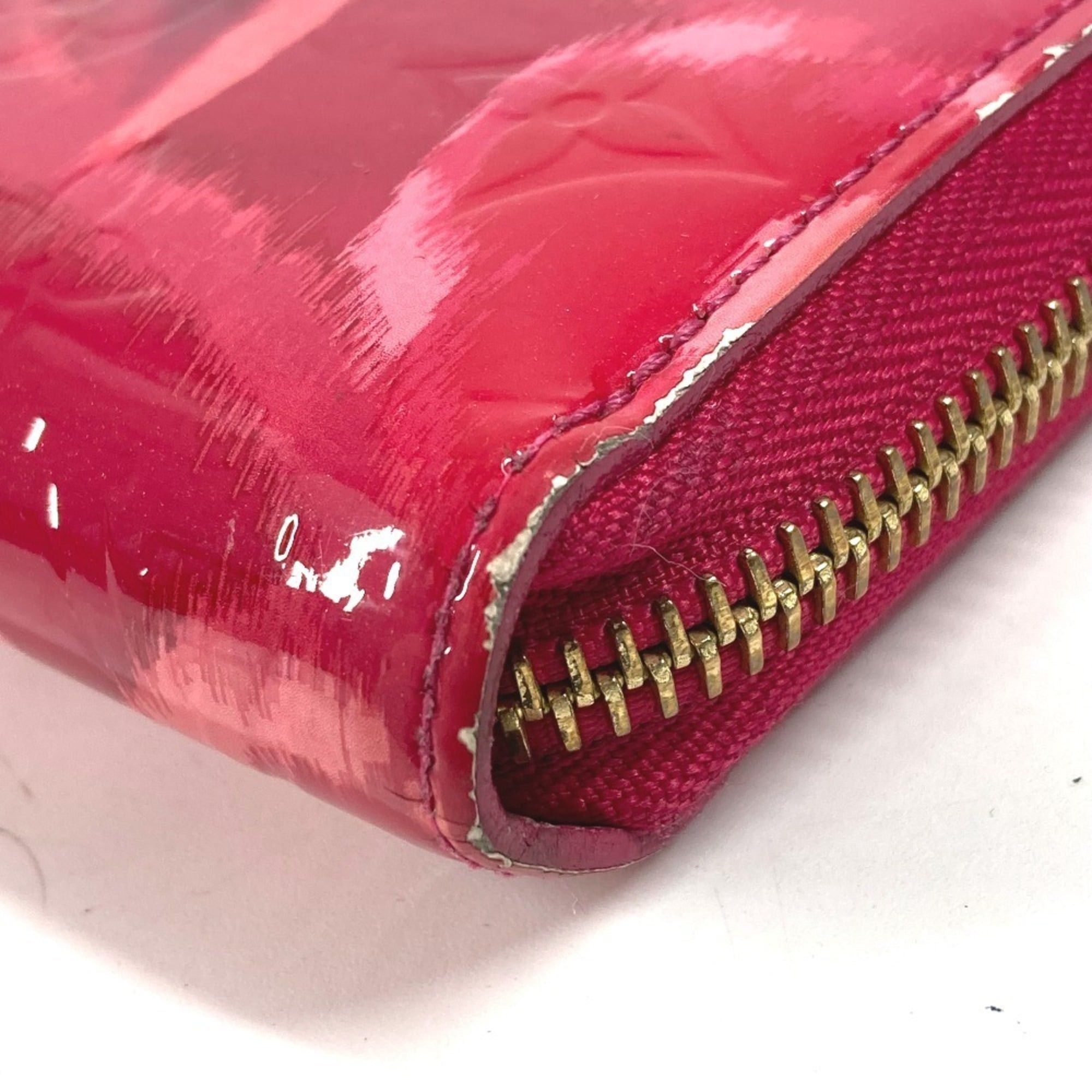 Louis Vuitton LOUIS VUITTON M90019 Ikat Flower Zippy Wallet Long Round Zipper Patent Leather Women's Pink Size ONE SIZE - 5 Thumbnail