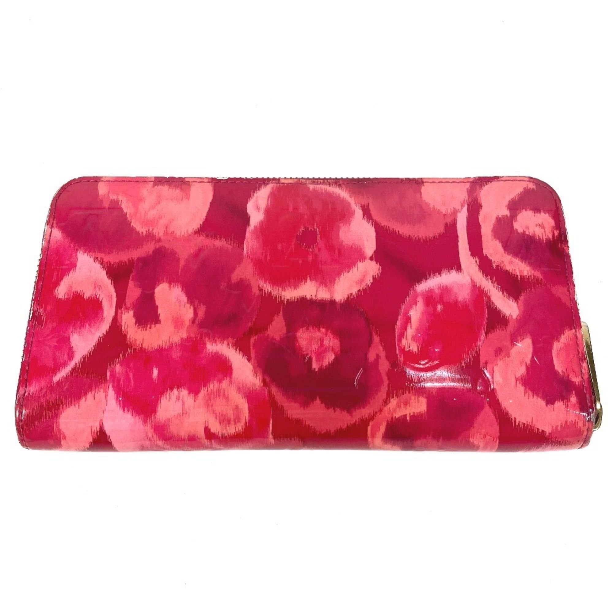 Louis Vuitton LOUIS VUITTON M90019 Ikat Flower Zippy Wallet Long Round Zipper Patent Leather Women's Pink Size ONE SIZE - 18 Thumbnail