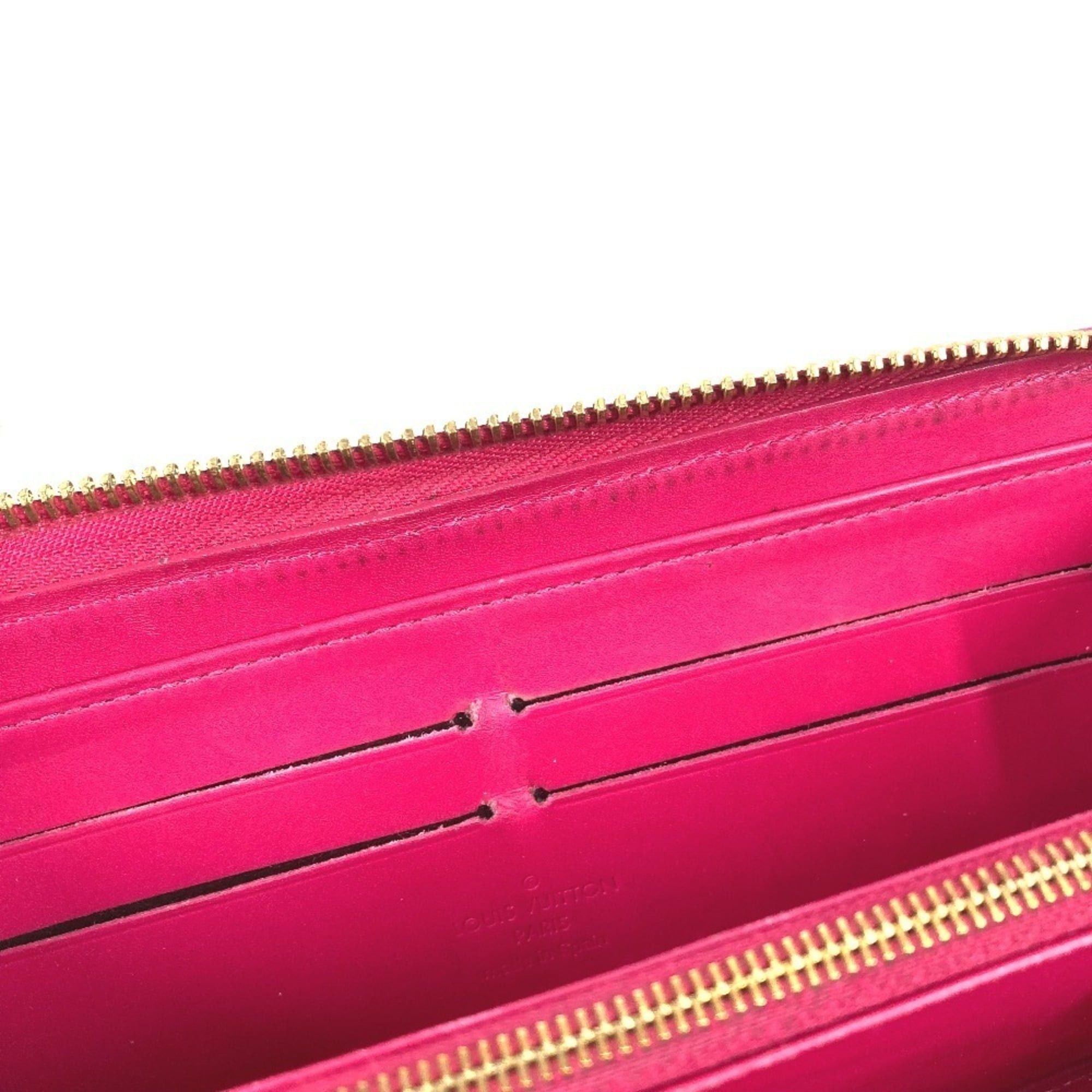 Louis Vuitton LOUIS VUITTON M90019 Ikat Flower Zippy Wallet Long Round Zipper Patent Leather Women's Pink Size ONE SIZE - 14 Thumbnail