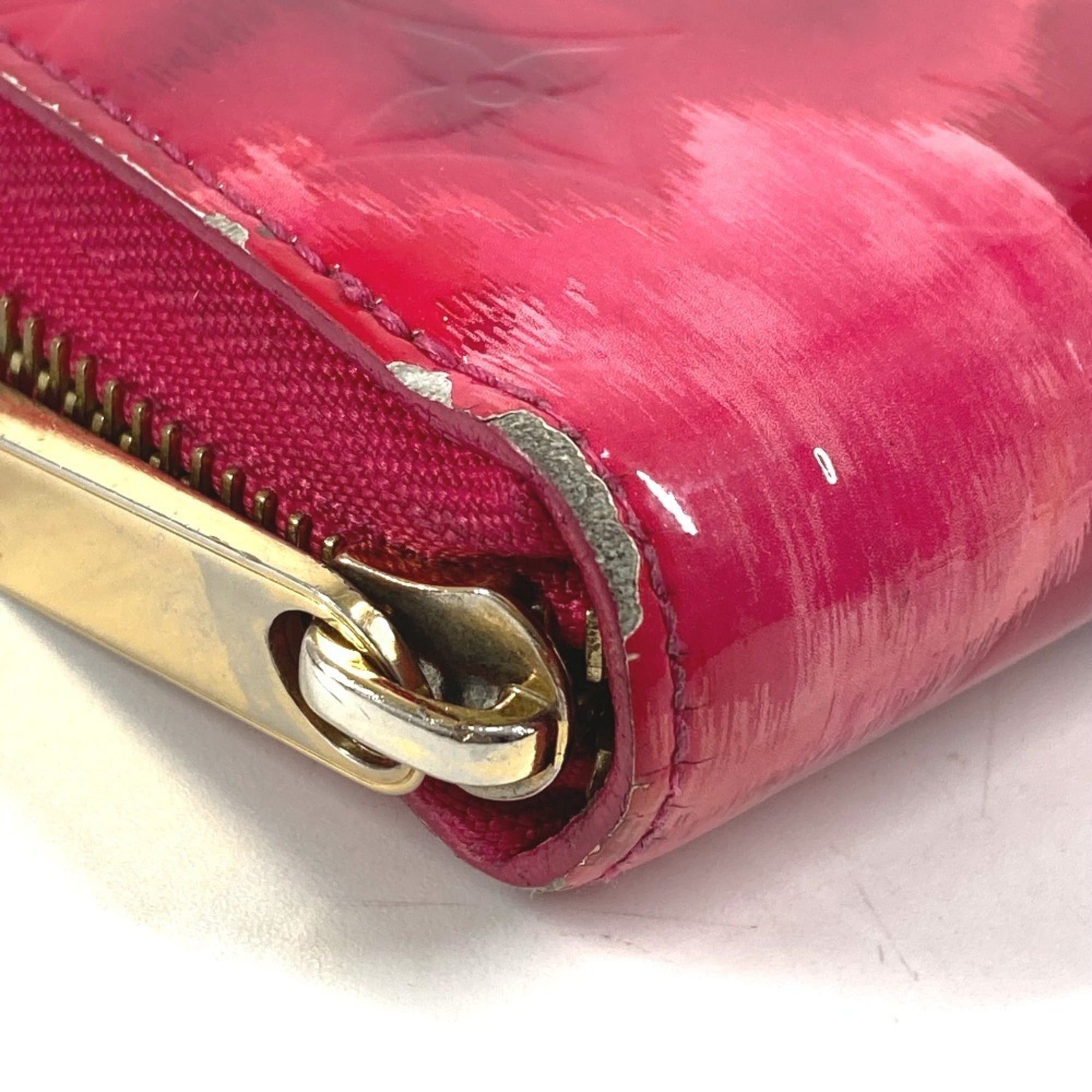 Louis Vuitton LOUIS VUITTON M90019 Ikat Flower Zippy Wallet Long Round Zipper Patent Leather Women's Pink Size ONE SIZE - 6 Thumbnail