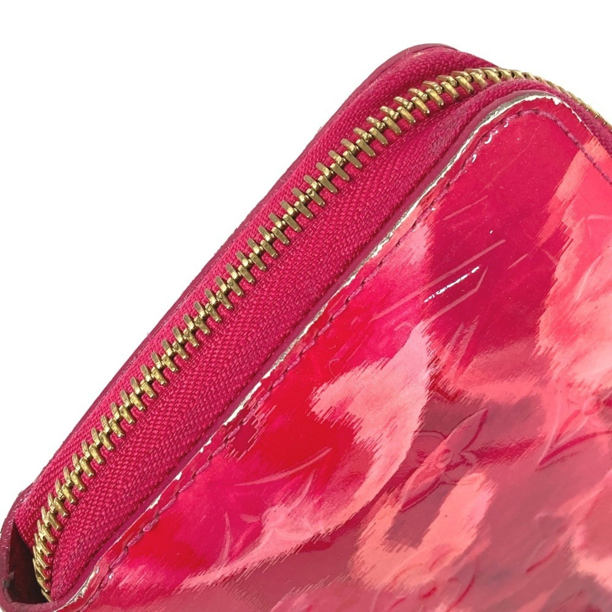 Louis Vuitton LOUIS VUITTON M90019 Ikat Flower Zippy Wallet Long Round Zipper Patent Leather Women's Pink Size ONE SIZE - 8 Thumbnail