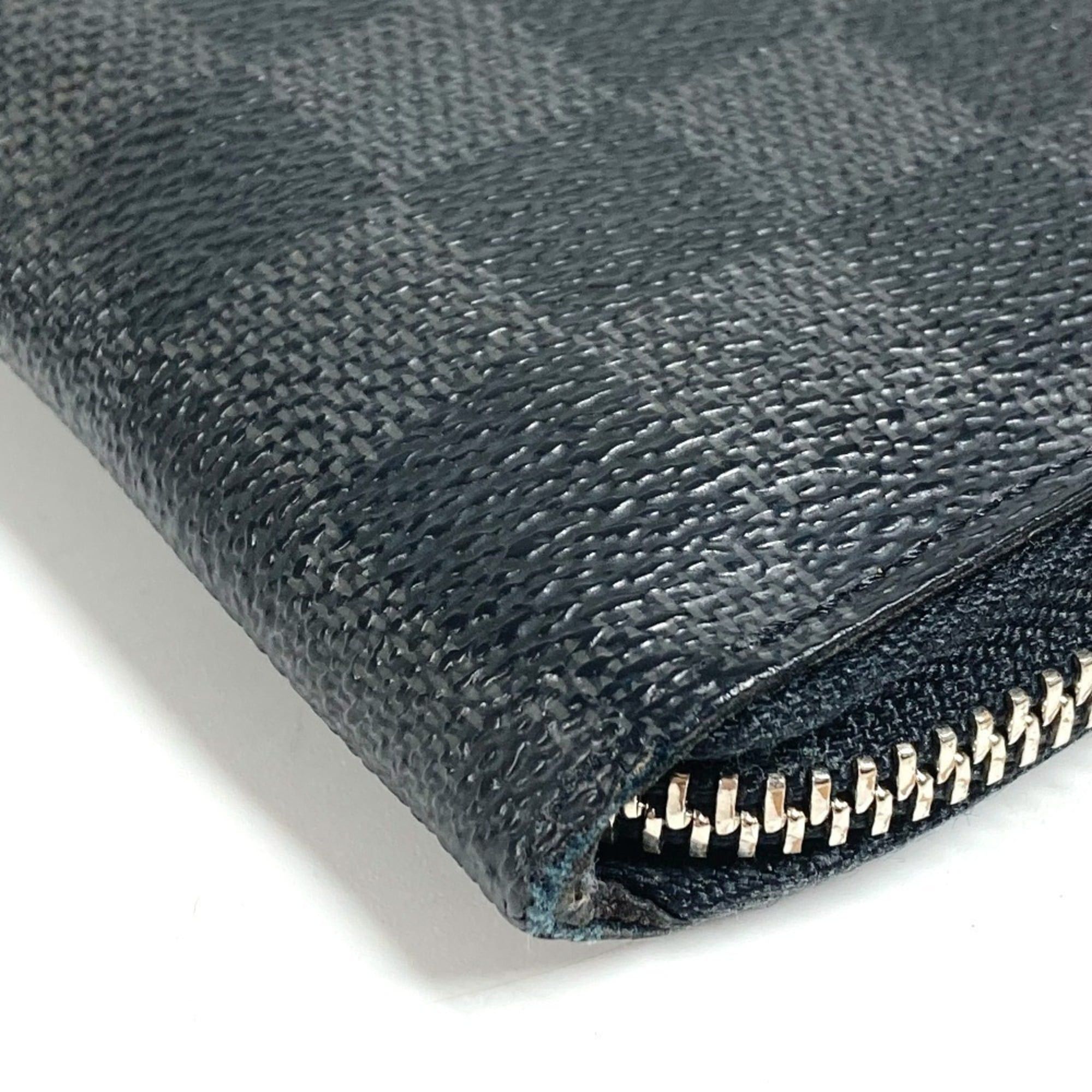 Louis Vuitton LOUIS VUITTON N63095 Damier Graphite Zippy Wallet Vertical Long Wallet, Round Zipper, Canvas, Men's and Women's, Black Size ONE SIZE - 4 Thumbnail