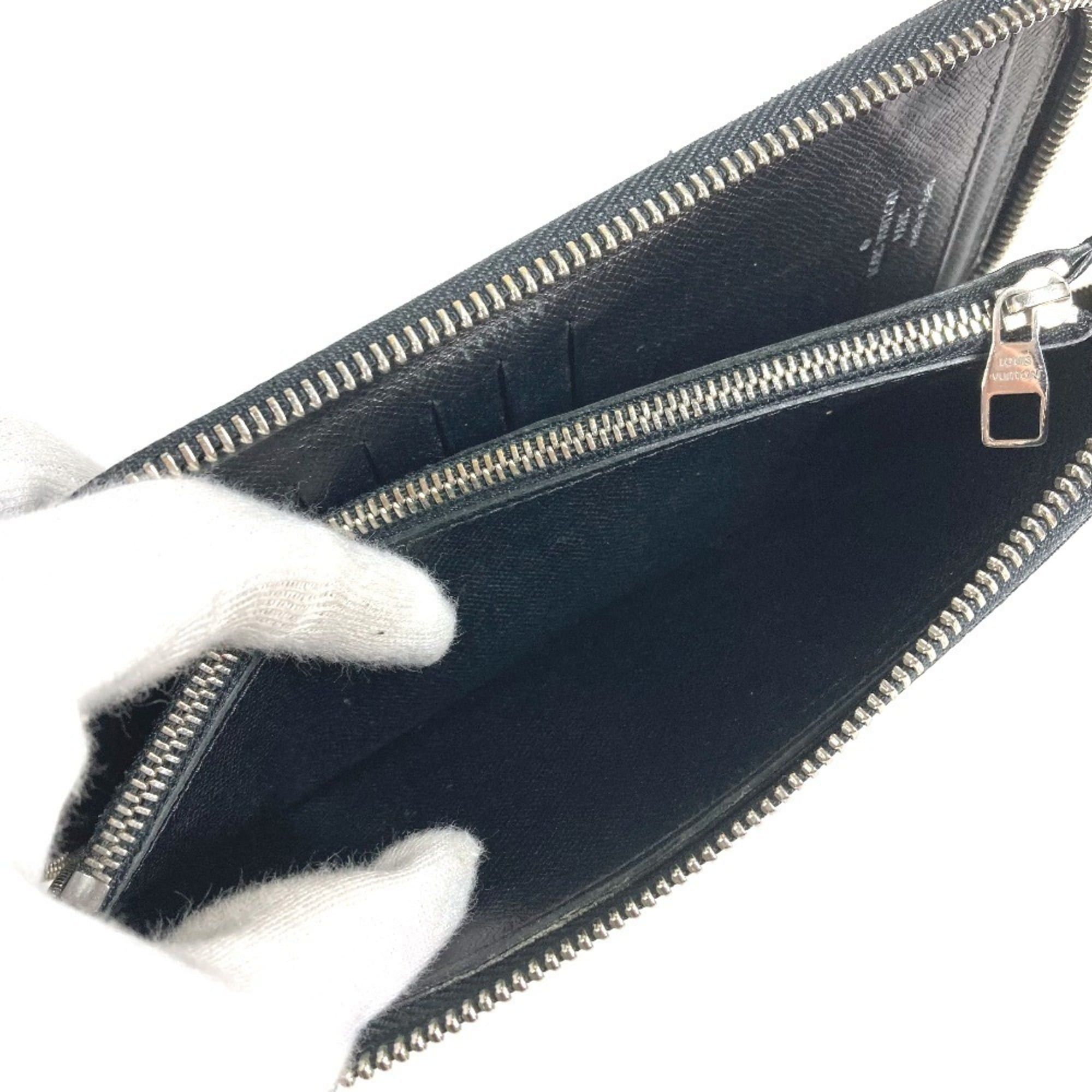 Louis Vuitton LOUIS VUITTON N63095 Damier Graphite Zippy Wallet Vertical Long Wallet, Round Zipper, Canvas, Men's and Women's, Black Size ONE SIZE - 12 Thumbnail
