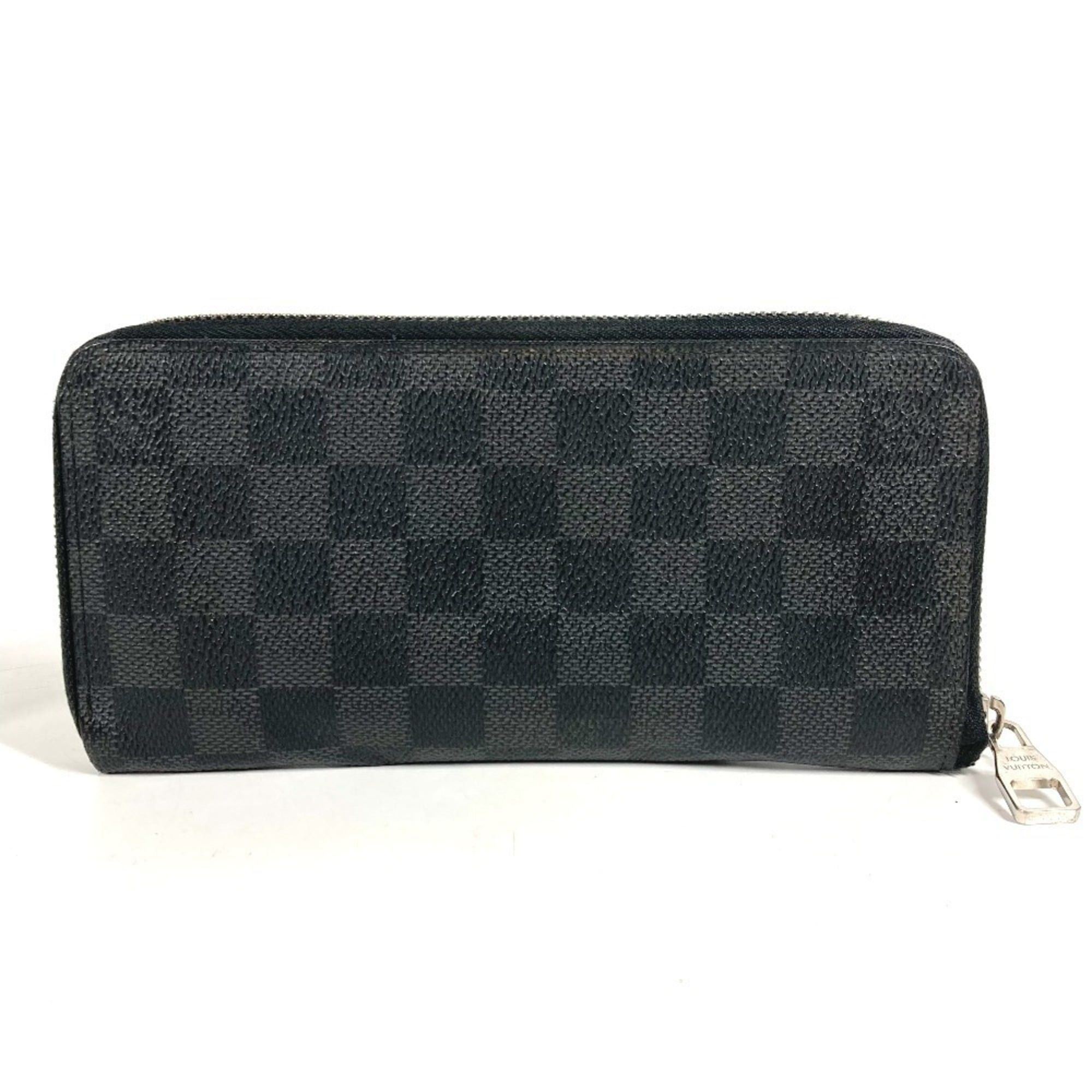Louis Vuitton LOUIS VUITTON N63095 Damier Graphite Zippy Wallet Vertical Long Wallet, Round Zipper, Canvas, Men's and Women's, Black Size ONE SIZE - 2 Thumbnail