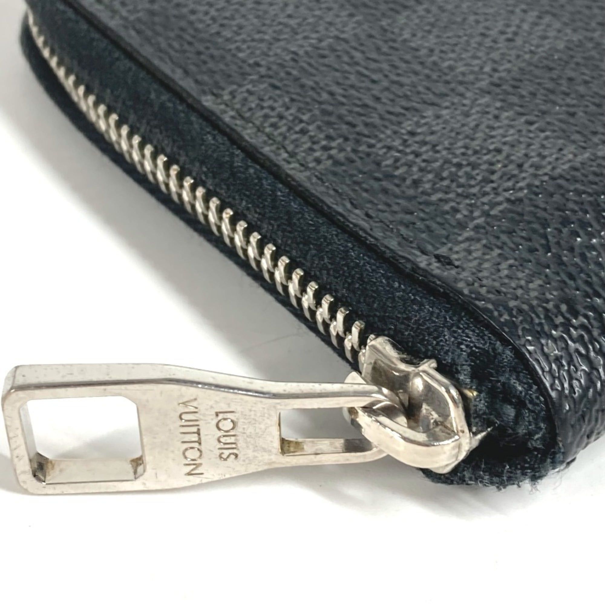 Louis Vuitton LOUIS VUITTON N63095 Damier Graphite Zippy Wallet Vertical Long Wallet, Round Zipper, Canvas, Men's and Women's, Black Size ONE SIZE - 6 Thumbnail
