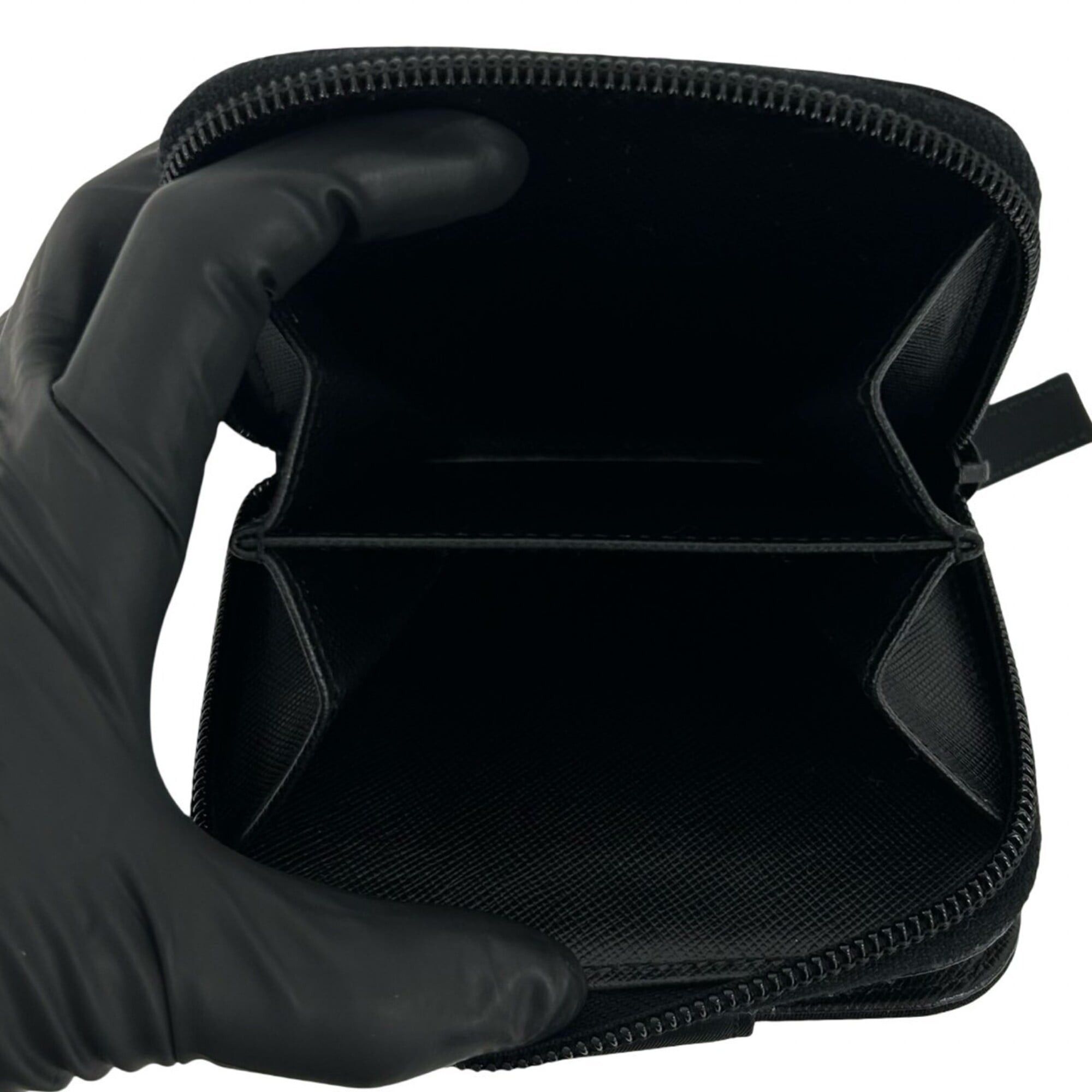 PRADA Triangle Logo Hardware Tessuto Nylon Saffiano Leather Bi
