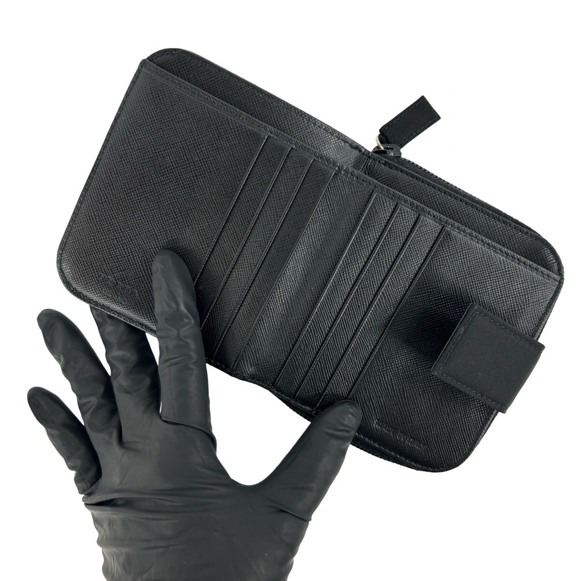 PRADA Triangle Logo Hardware Tessuto Nylon Saffiano Leather Bi